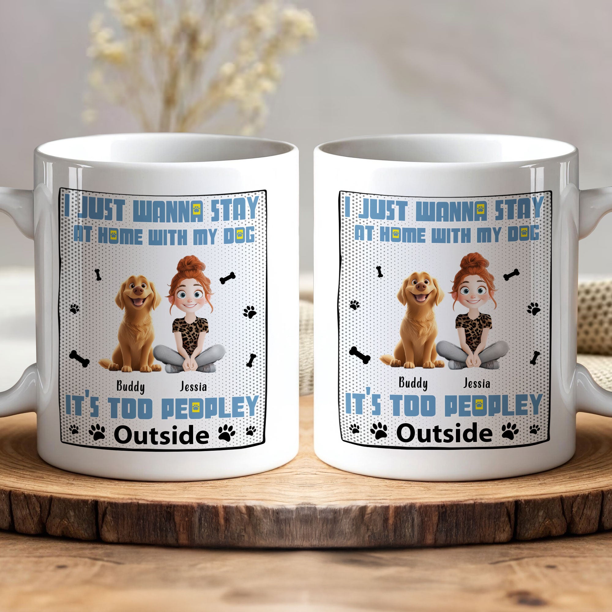 Too Peopley Outside - Personalized Mug