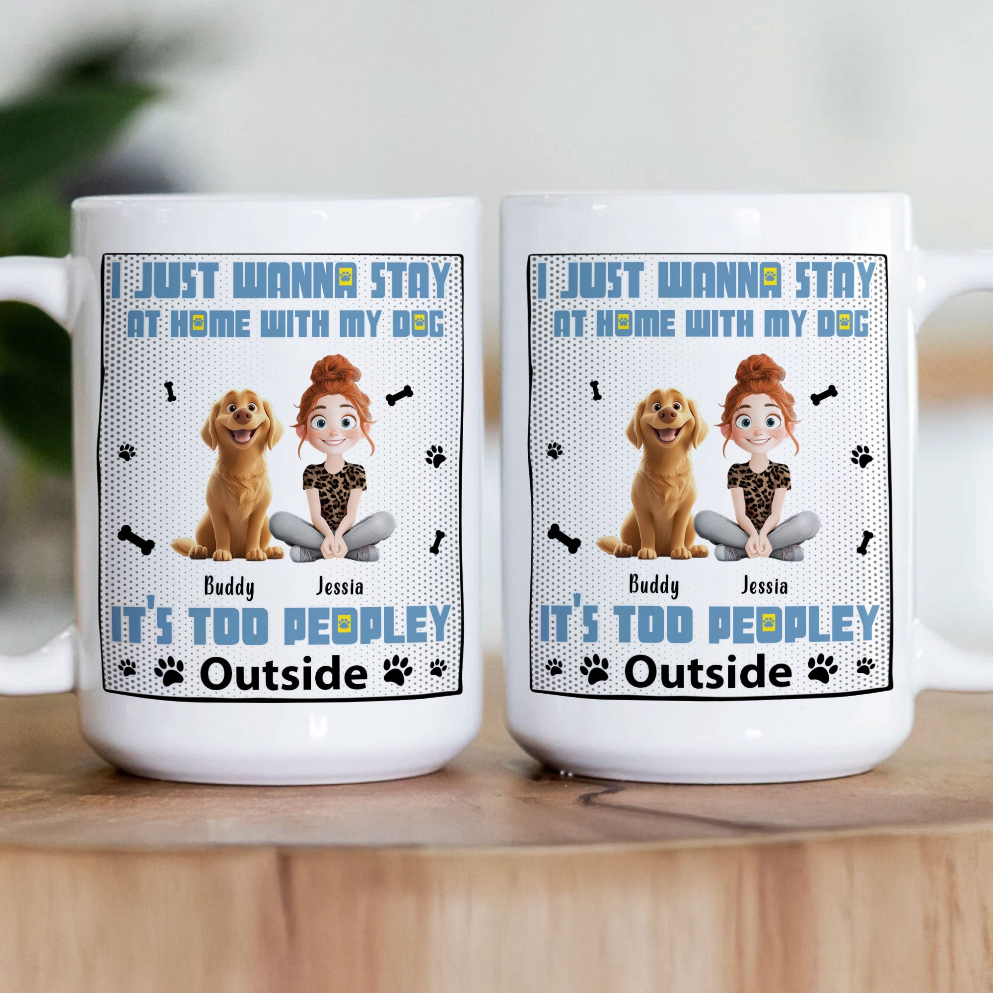 Too Peopley Outside - Personalized Mug