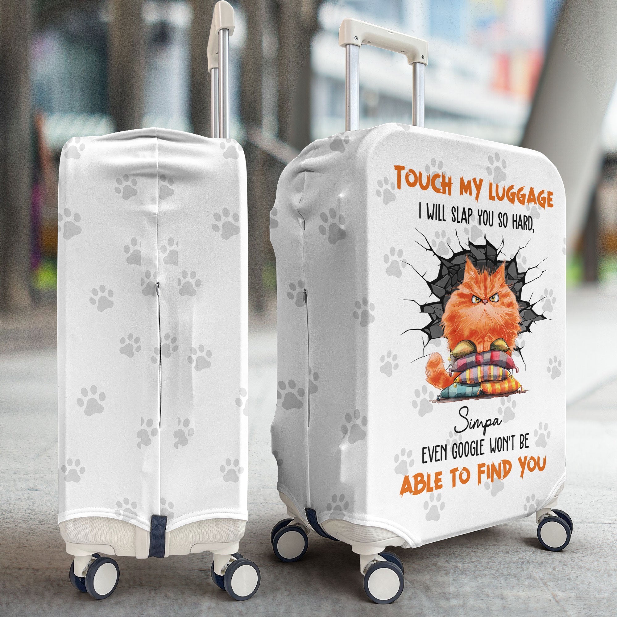 Touch My Luggage - Personalized Luggage Cover