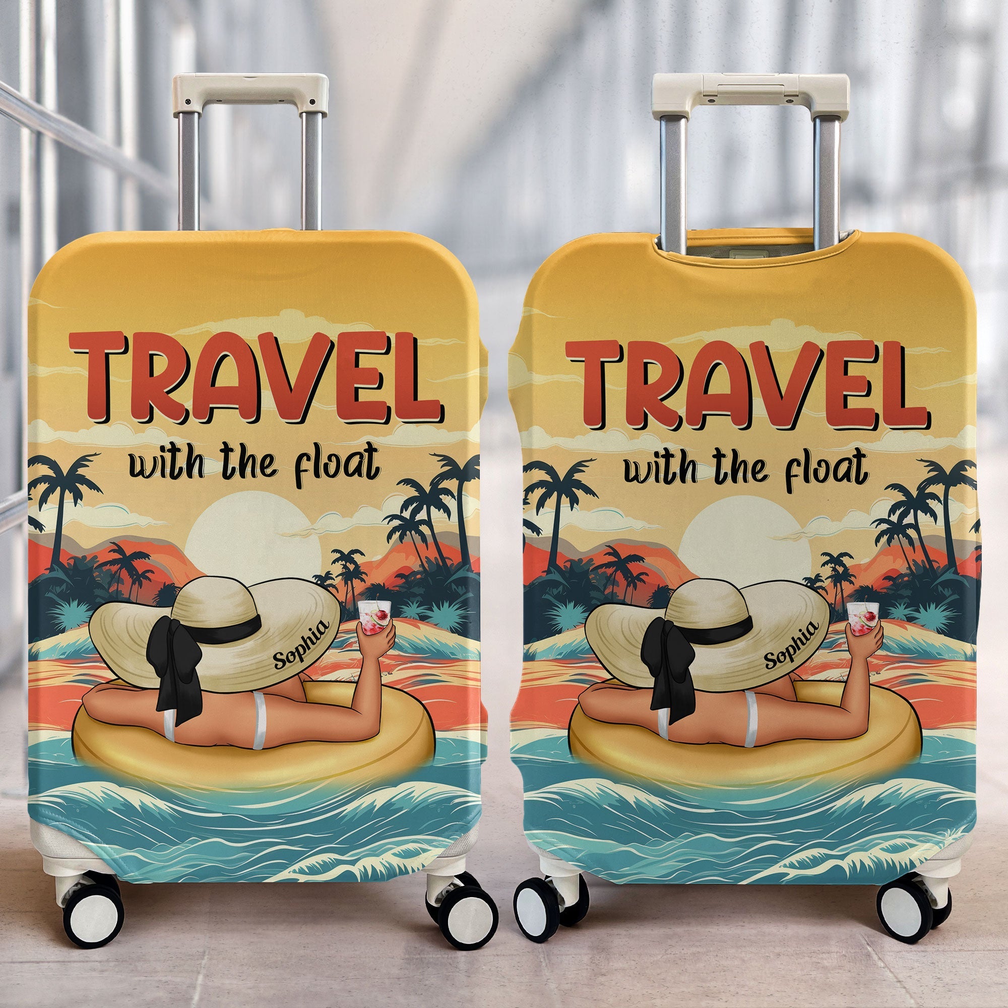 Travel With The Float - Personalized Luggage Cover