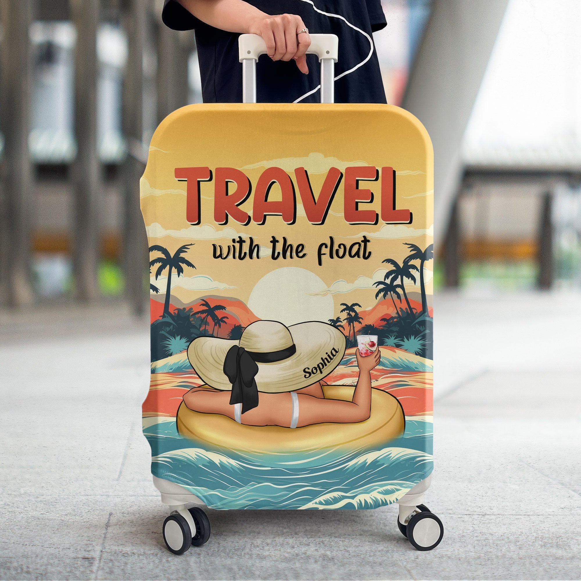 Travel With The Float - Personalized Luggage Cover