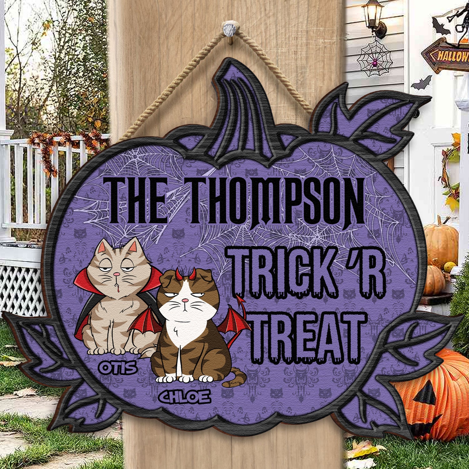 Trick 'r Treat From Cats- Personalized Wood Sign