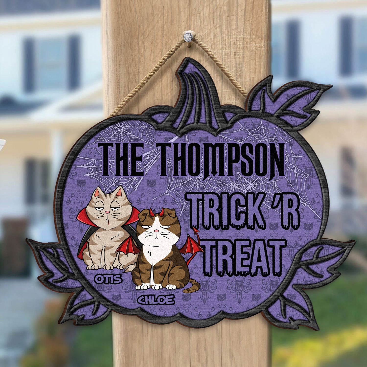 Trick 'r Treat From Cats- Personalized Wood Sign