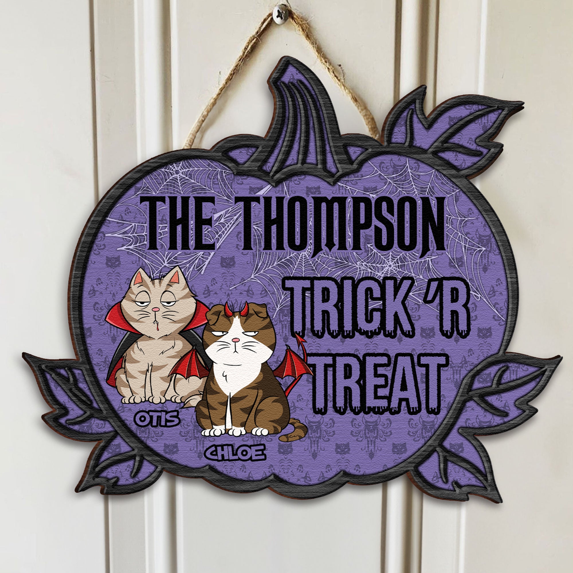 Trick 'r Treat From Cats- Personalized Wood Sign