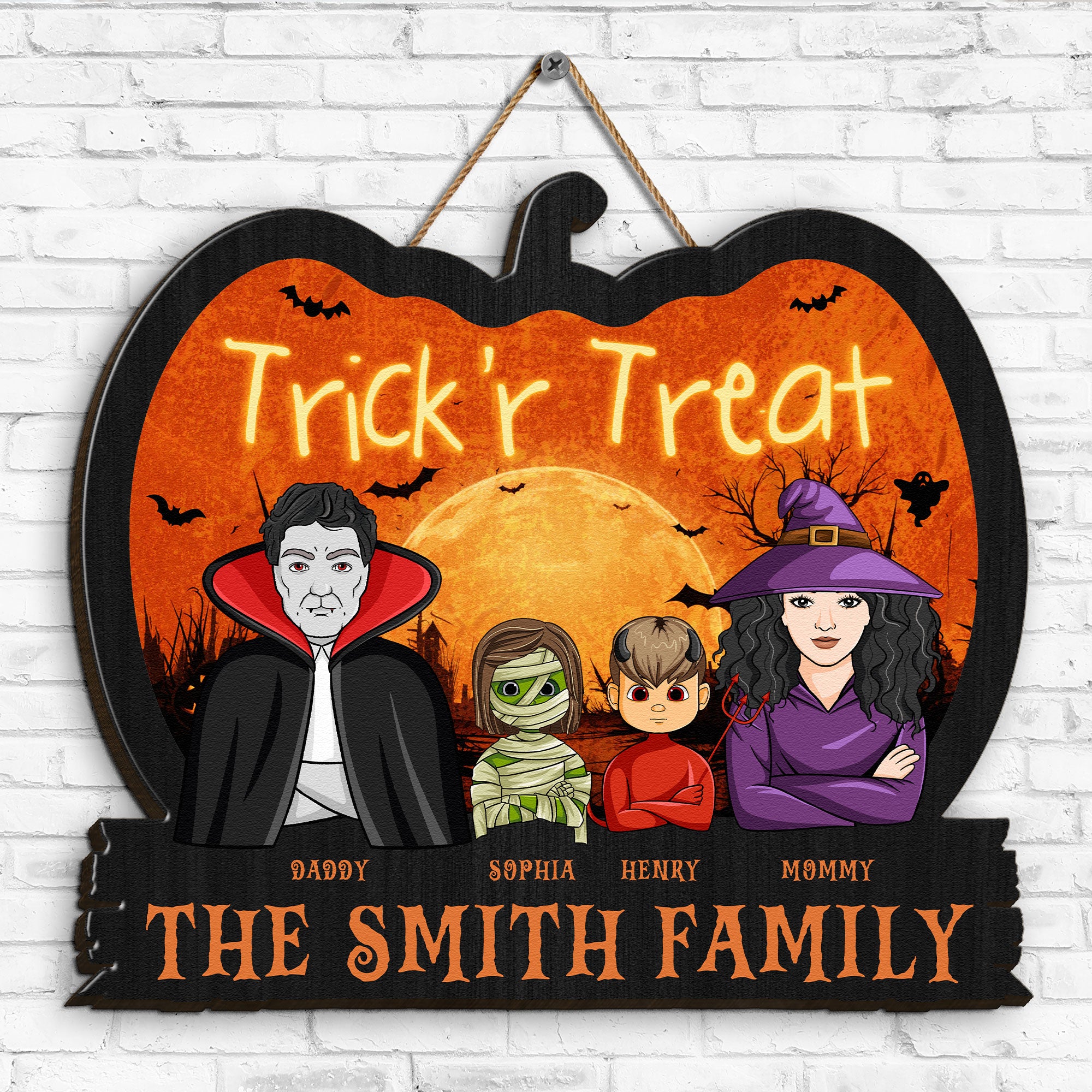 Trick 'r Treat - Personalized Custom Shaped Wood Sign