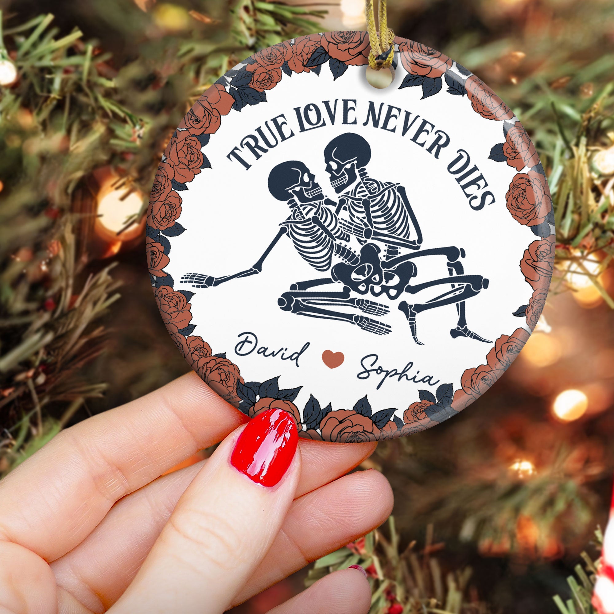 True Love Never Dies - Personalized Ceramic Ornament