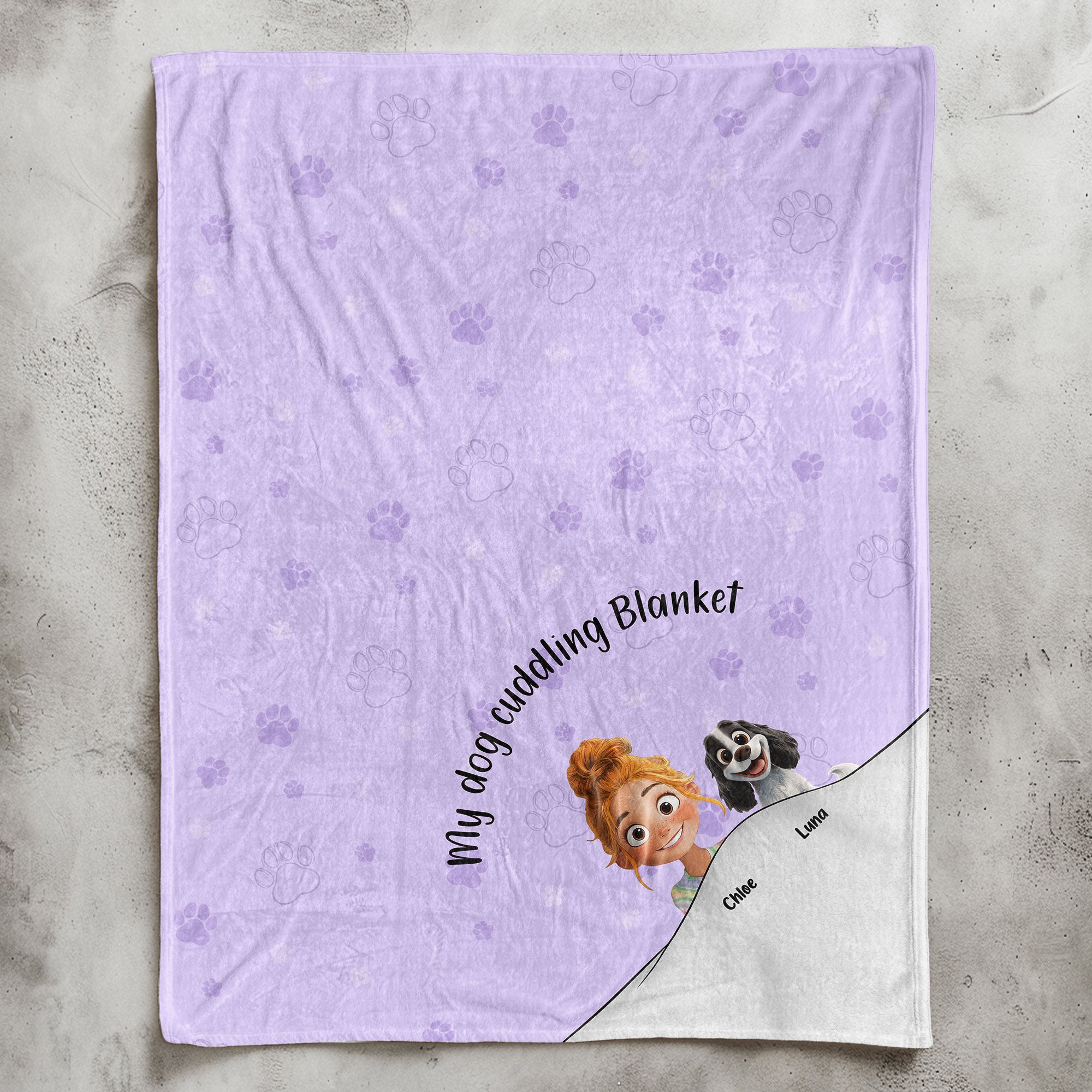 My Dog Cuddling Blanket - Personalized Blanket