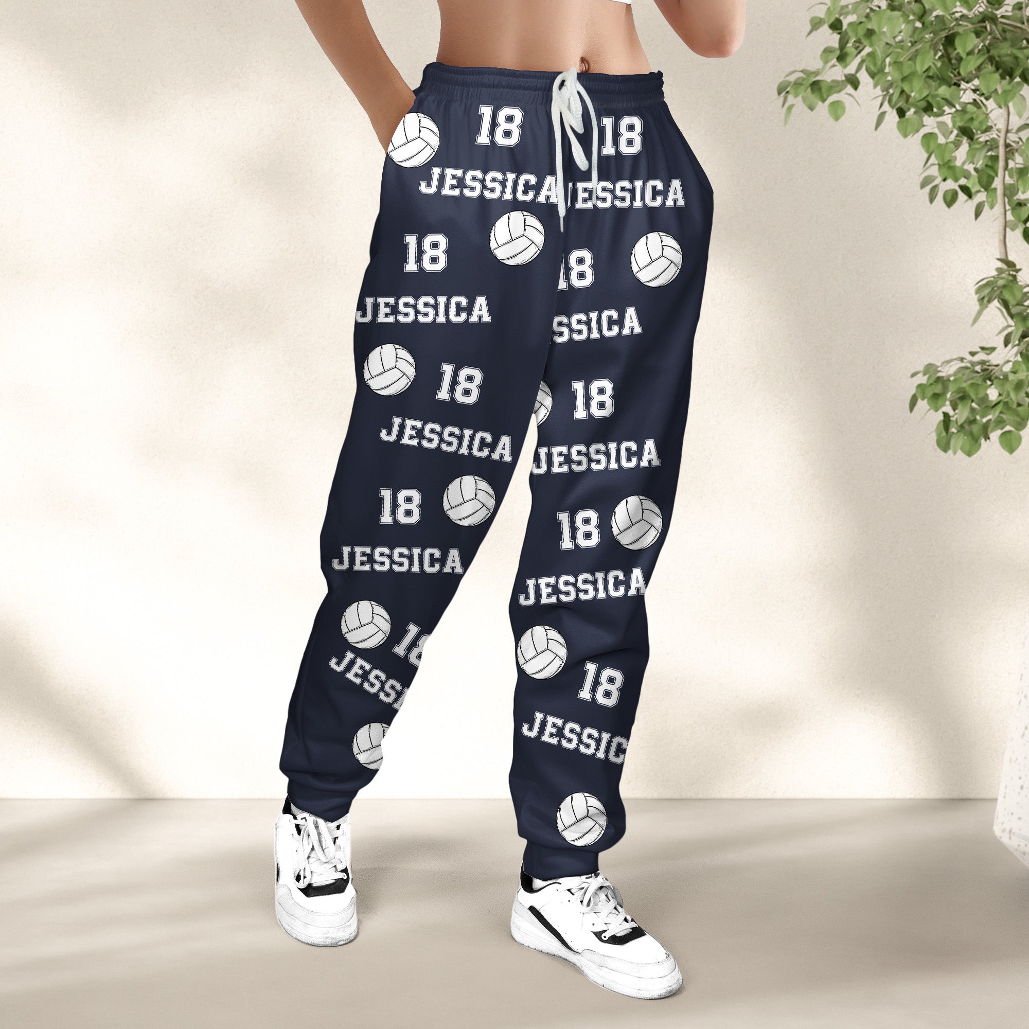 Volleyball Custom Name, Number - Personalized Sweatpants