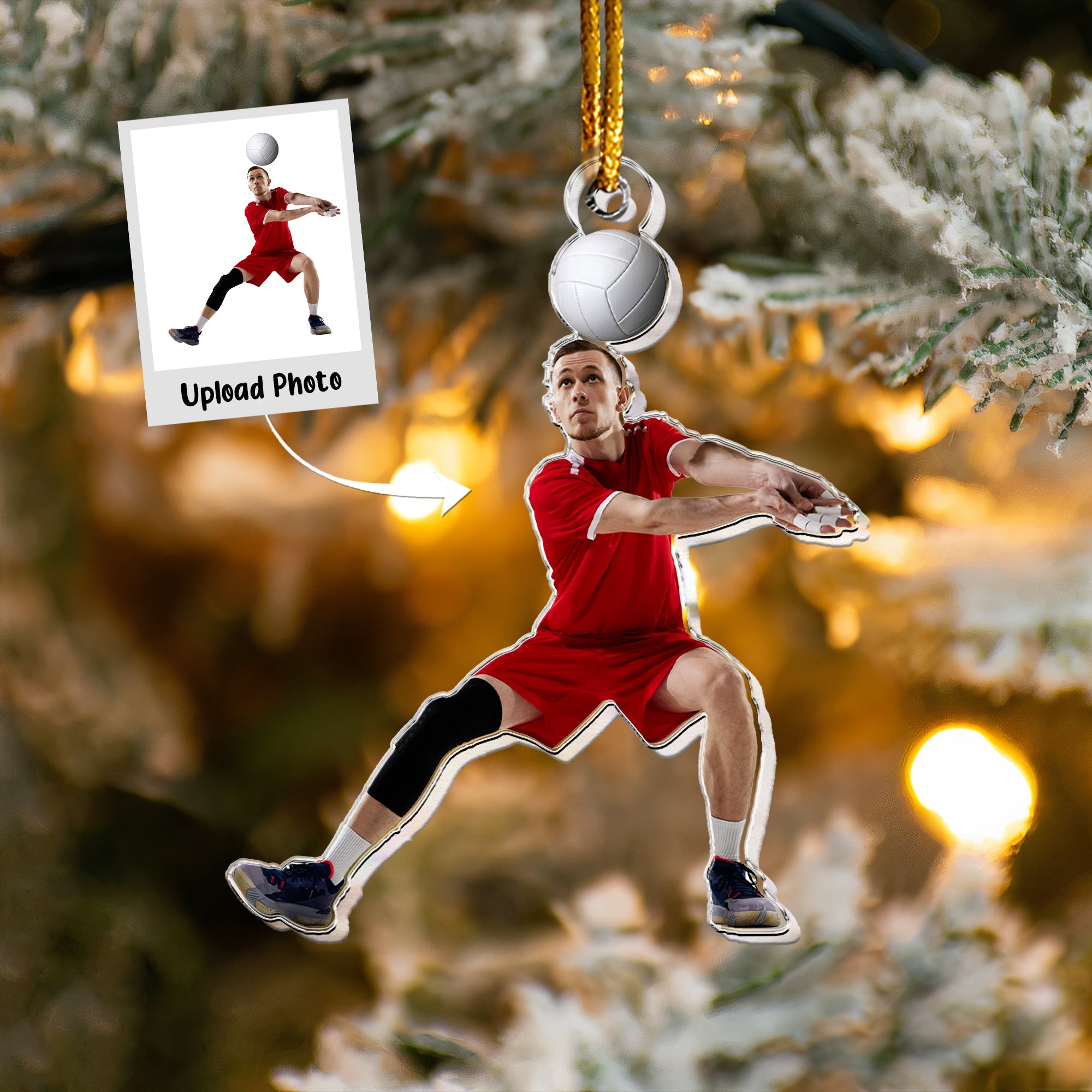 Volleyball Ornament Volleyball Player Team - Personalized Acrylic Photo Ornament