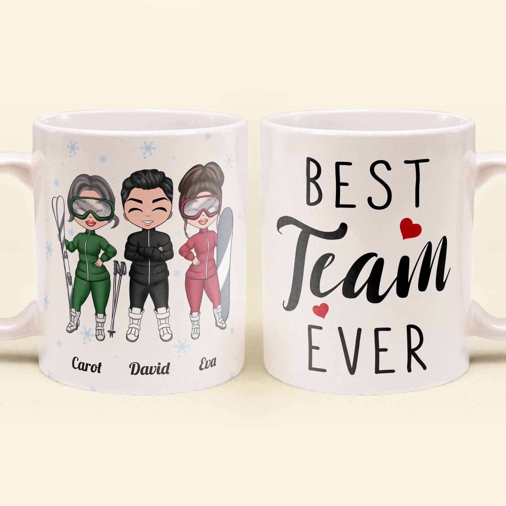 We Are A Team - Personalized Mug - Birthday Gift For Best Friends, Skiing Team, Skiing Lovers