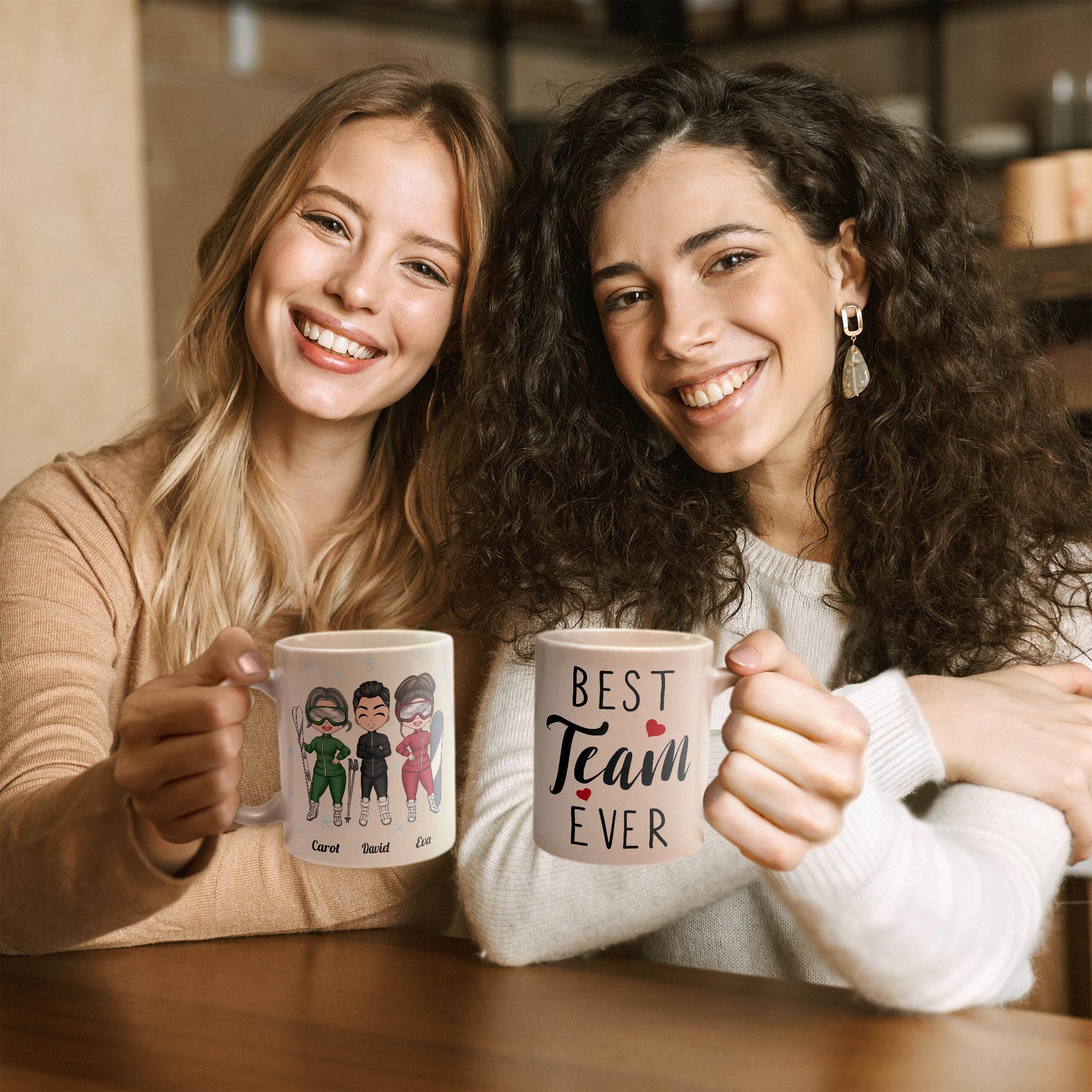 We Are A Team - Personalized Mug - Birthday Gift For Best Friends, Skiing Team, Skiing Lovers