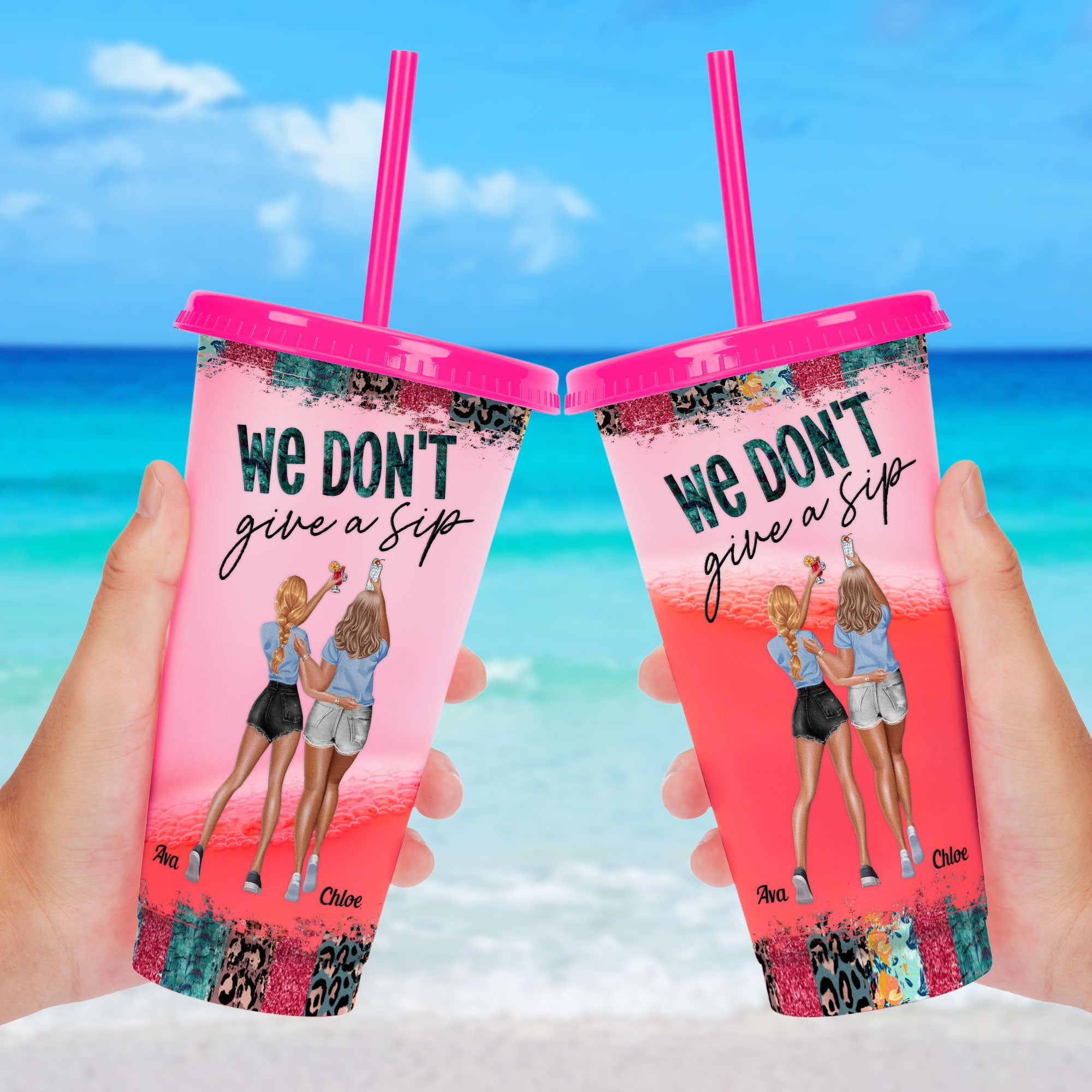 We Don't Give A Sip - Personalized Color Changing Cup