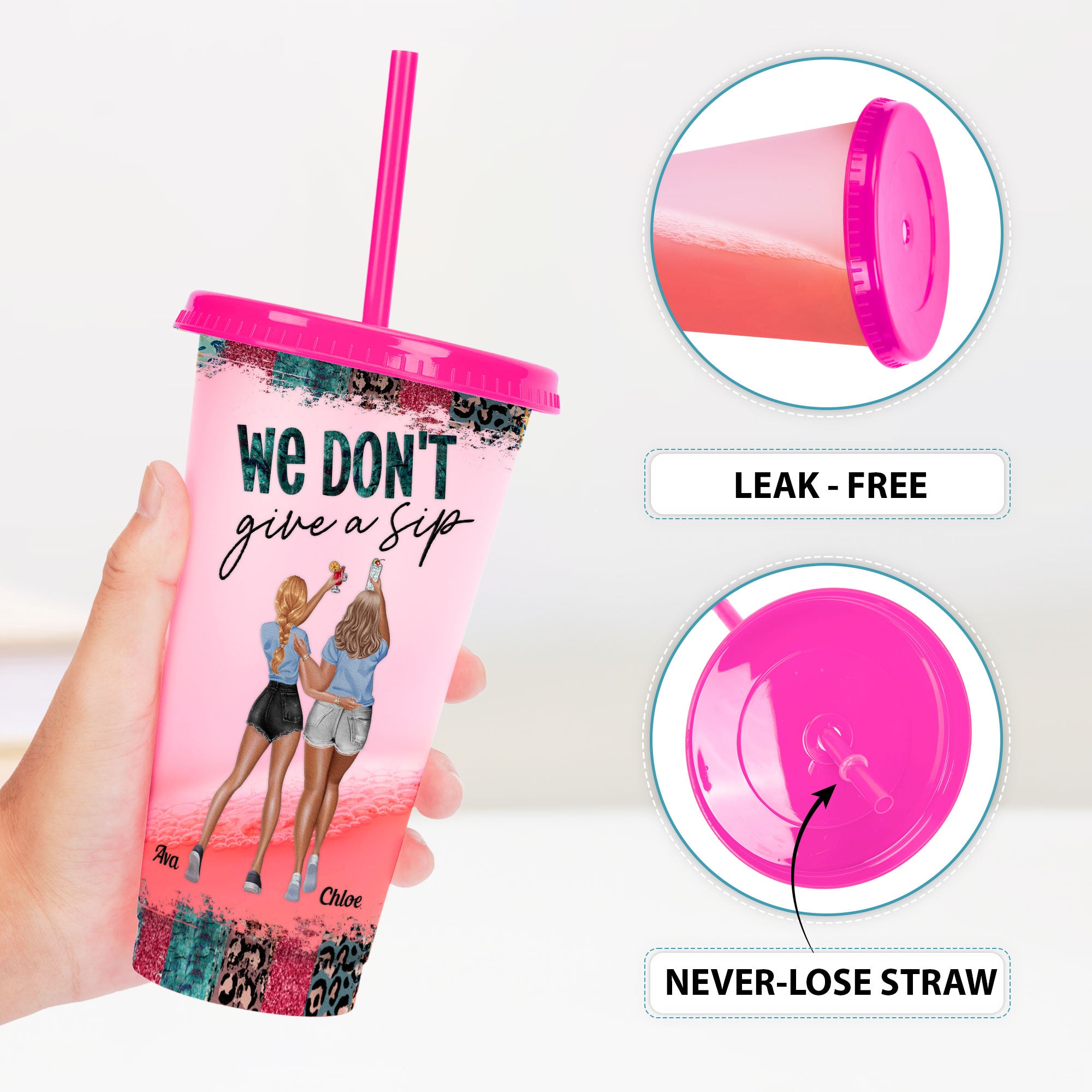 We Don't Give A Sip - Personalized Color Changing Cup