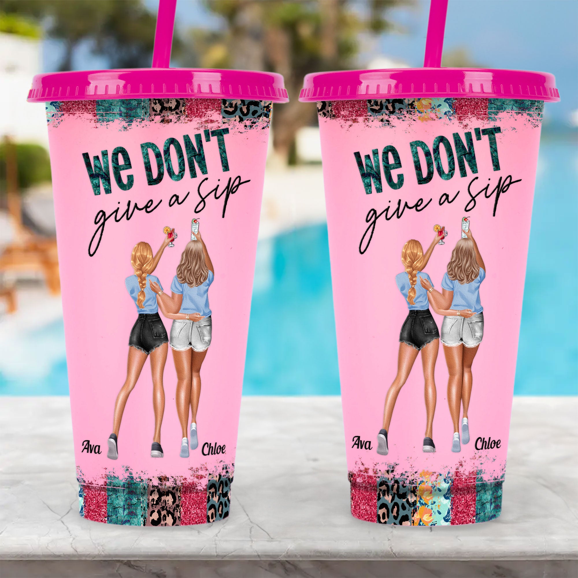 We Don't Give A Sip - Personalized Color Changing Cup