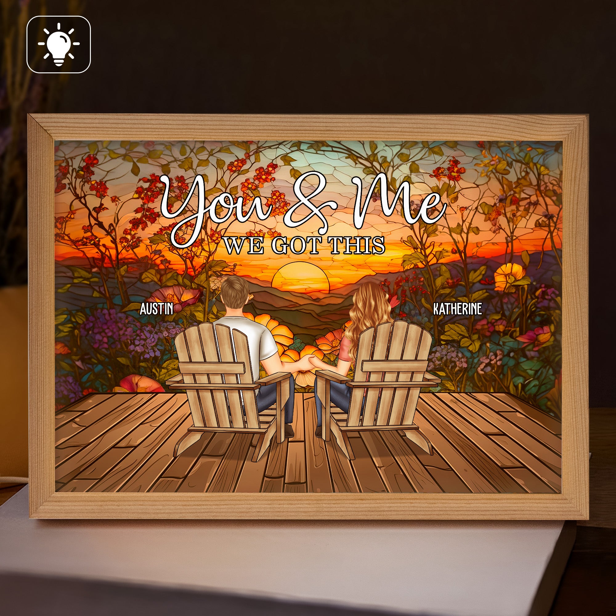 We Got This Couple Gift - Personalized Light Up Picture Frame