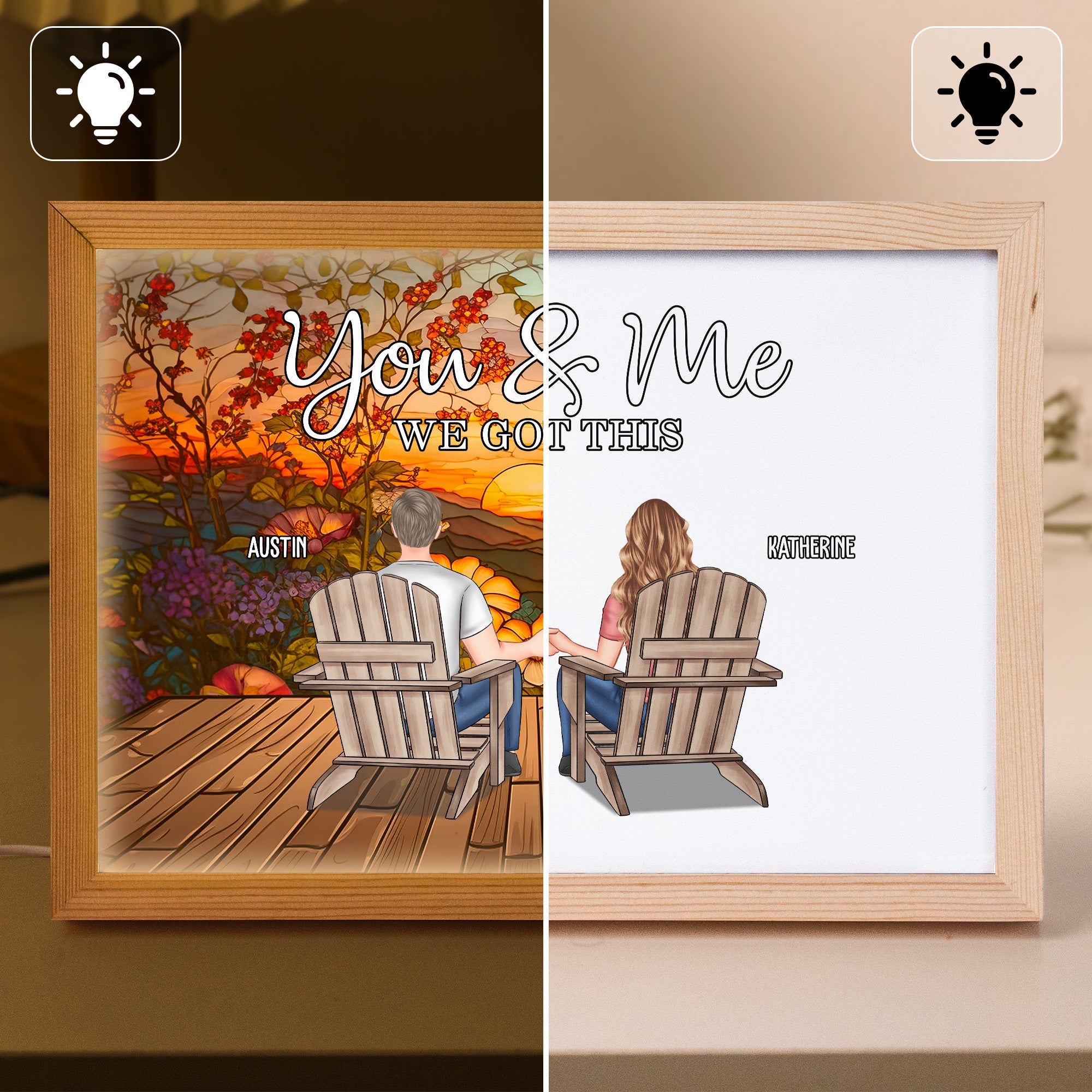 We Got This Couple Gift - Personalized Light Up Picture Frame