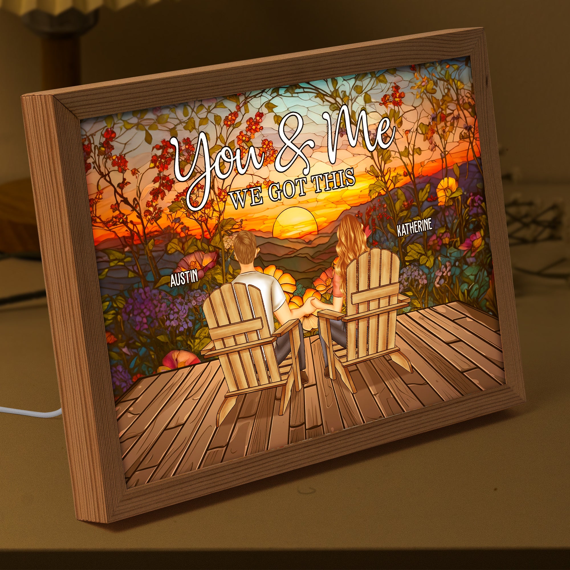 We Got This Couple Gift - Personalized Light Up Picture Frame