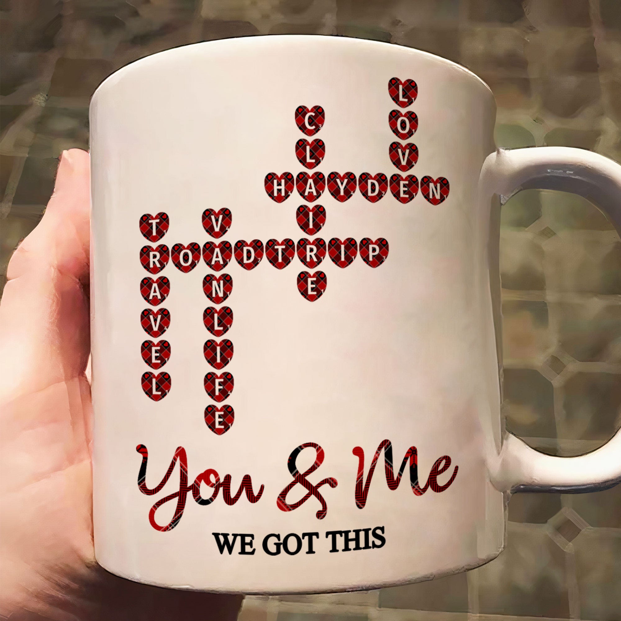 We Got This Scrabble Name Love - Personalized Mug