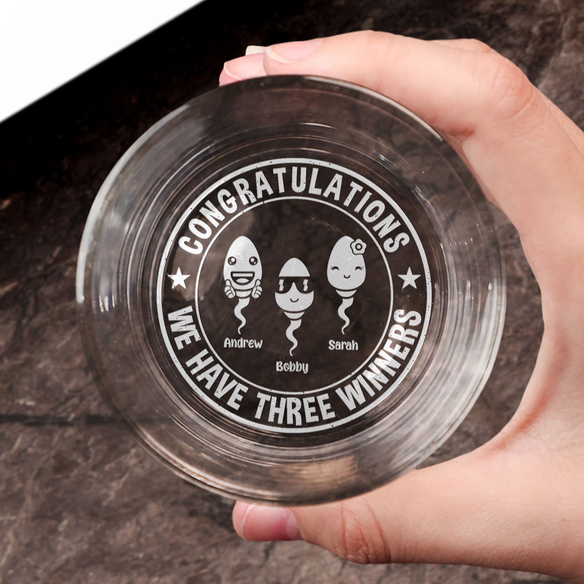 We Have A Winner - Personalized Engraved Whiskey Glass