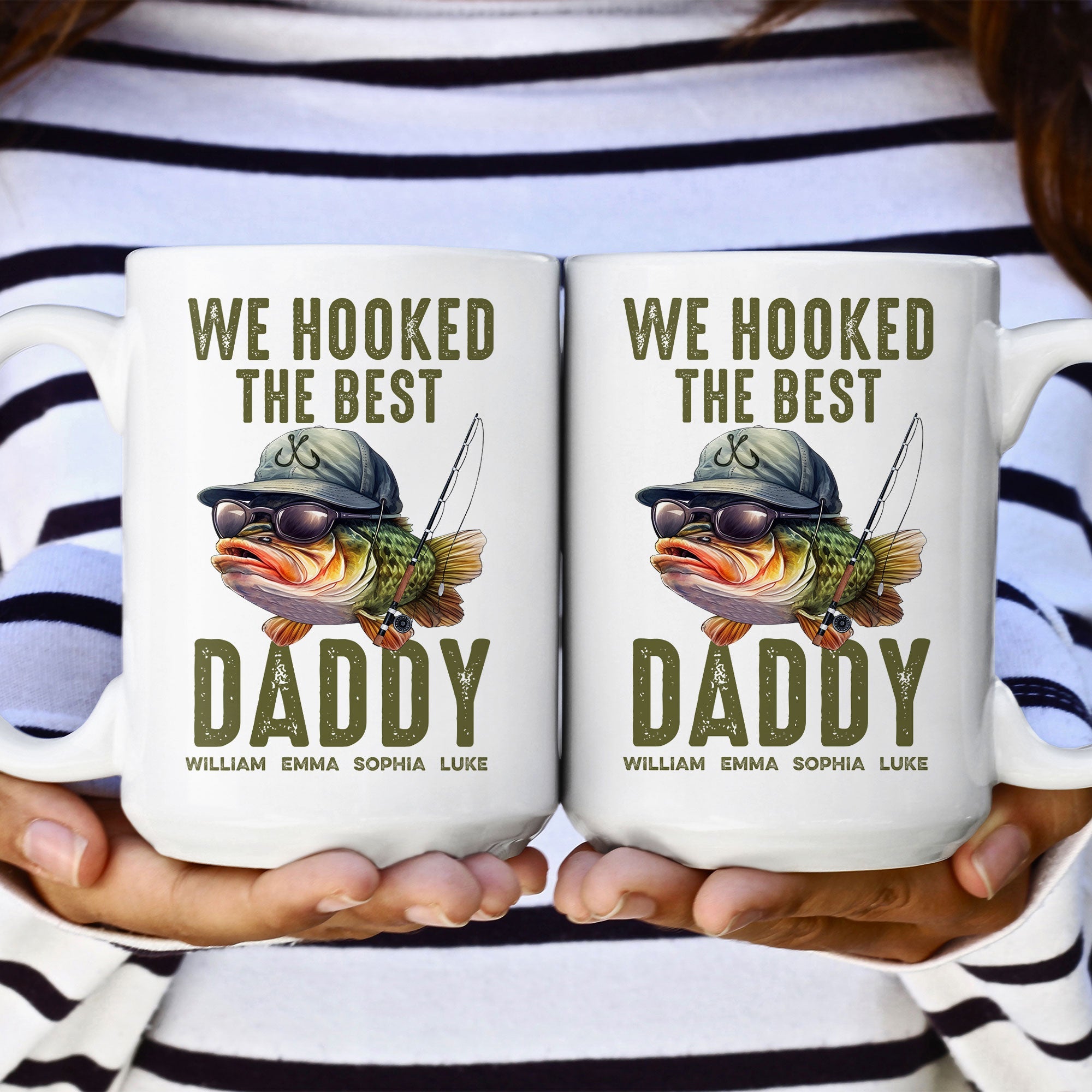 We Hooked The Best Dad, Grandpa, Papa - Personalized Mug