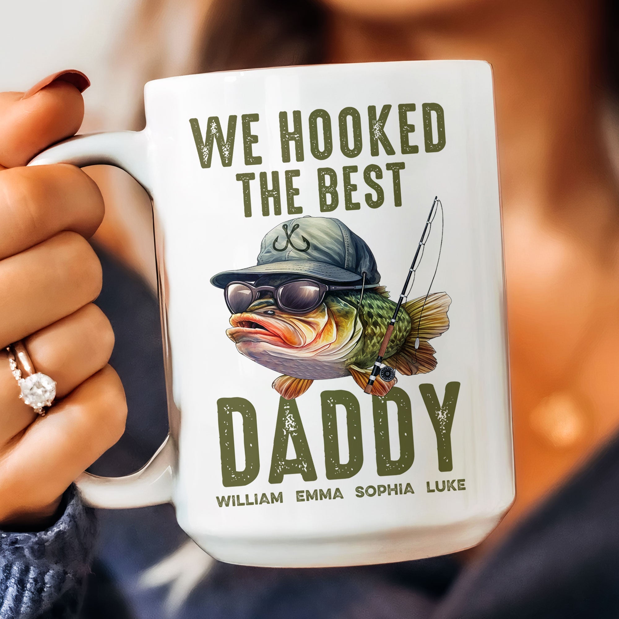 We Hooked The Best Dad, Grandpa, Papa - Personalized Mug