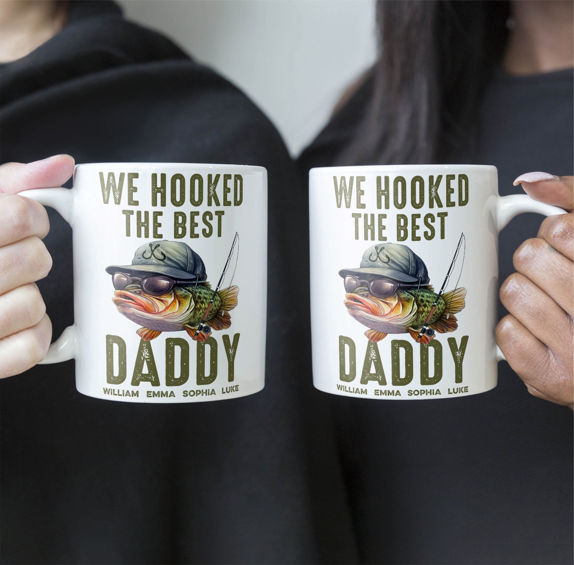 We Hooked The Best Dad, Grandpa, Papa - Personalized Mug