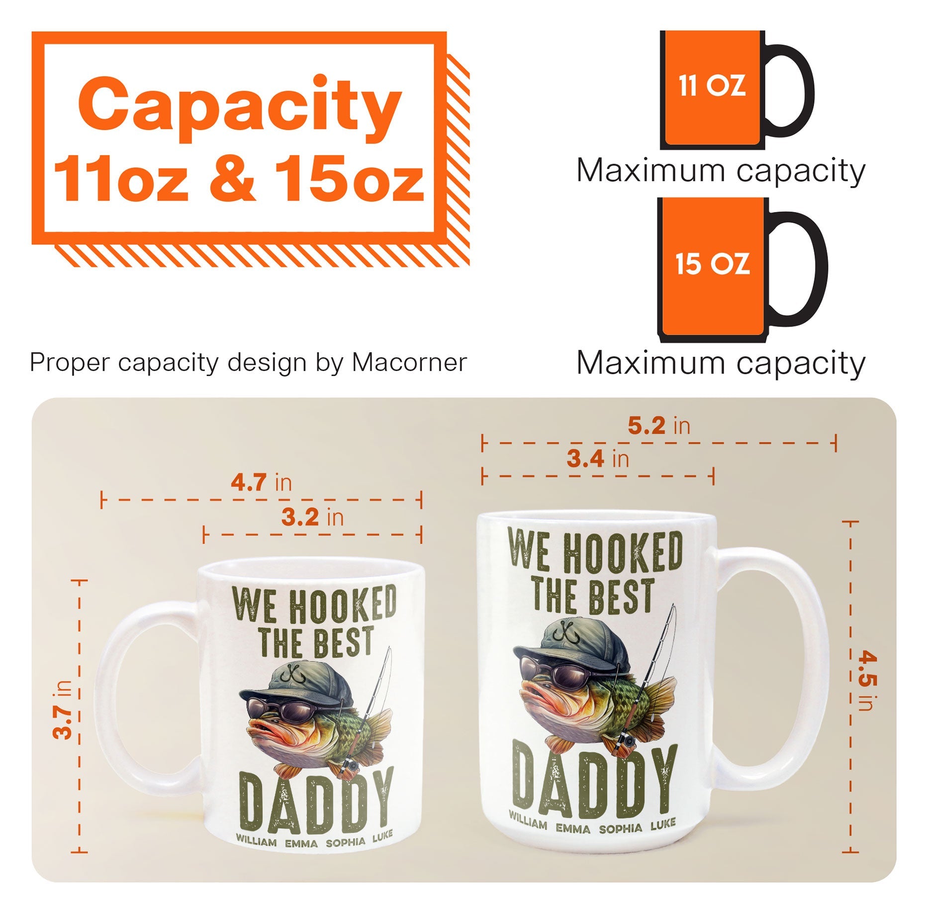 We Hooked The Best Dad, Grandpa, Papa - Personalized Mug