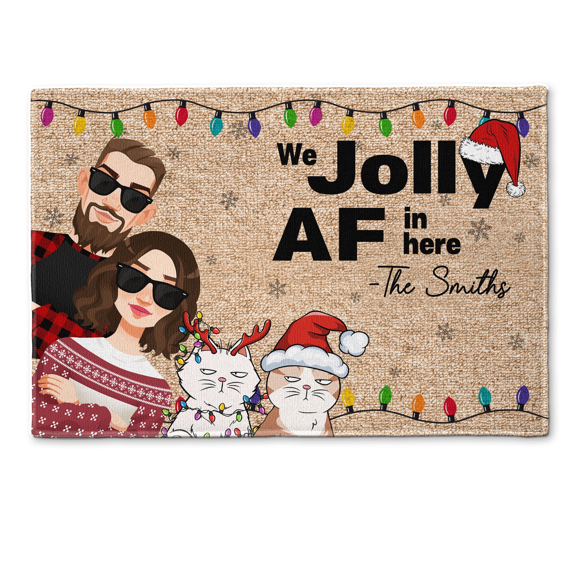 We Jolly Af In Here - Personalized Doormat