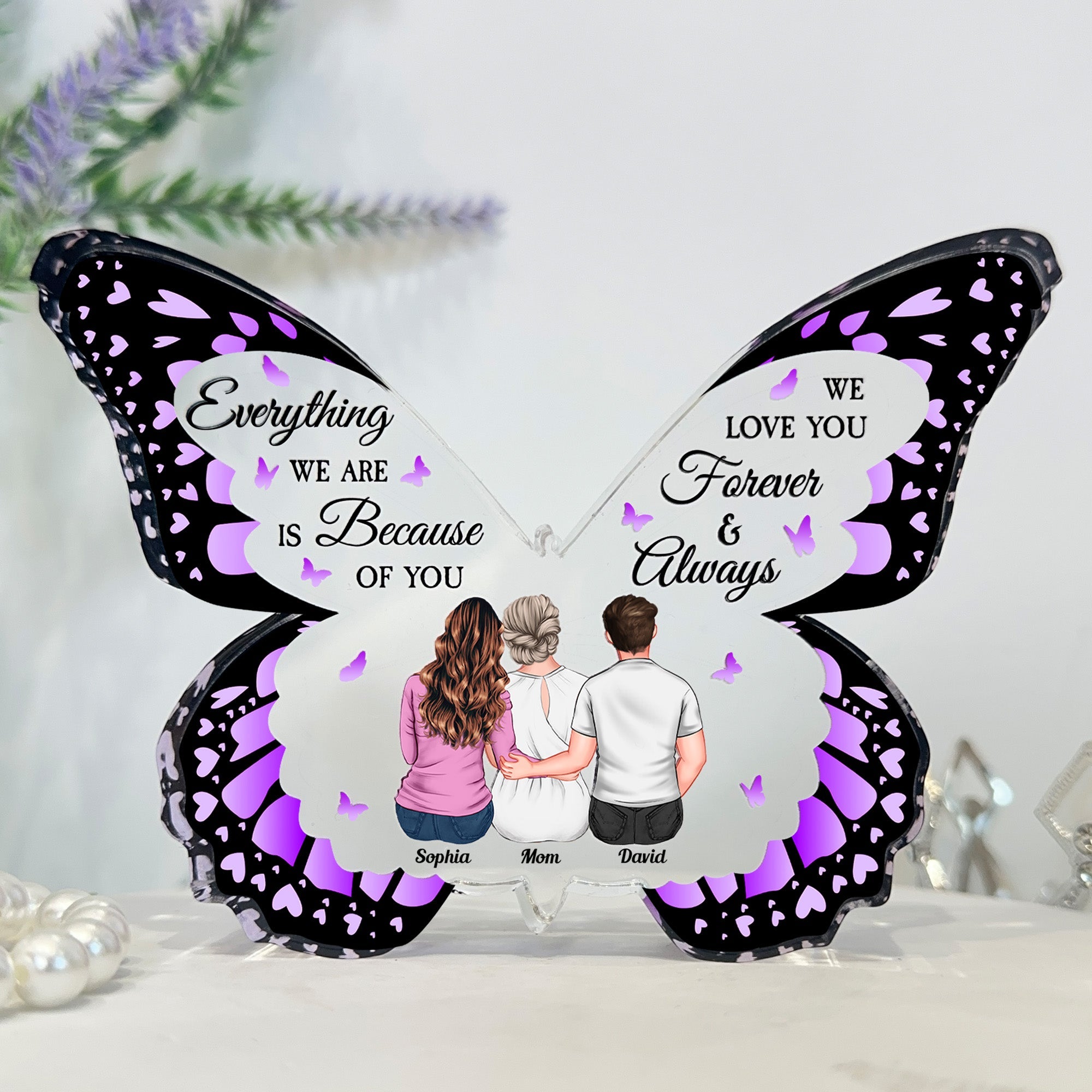 We Love You Forever & Always - Personalized Acrylic Plaque