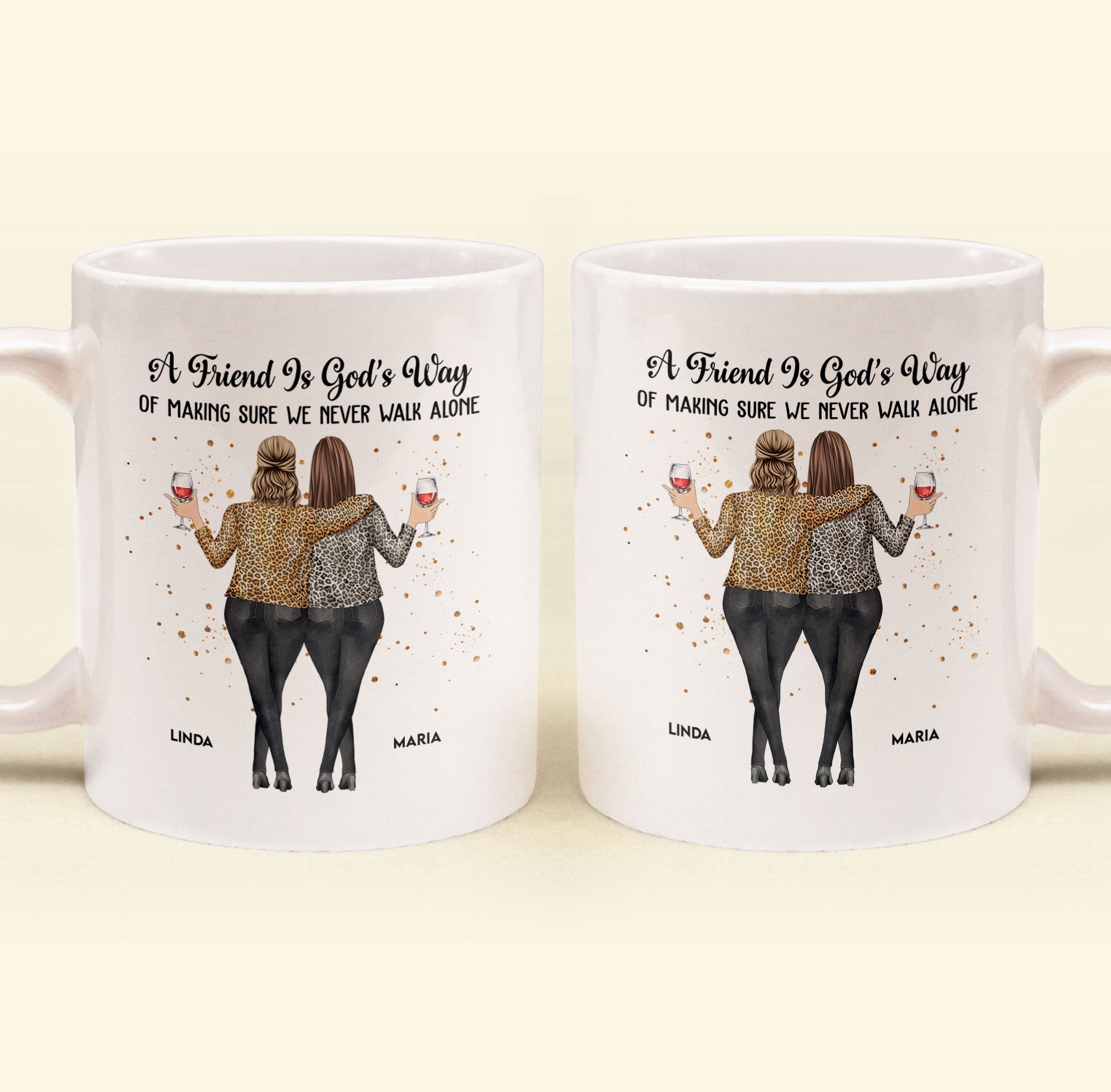 We Never Walk Alone Friends Version - Personalized Mug