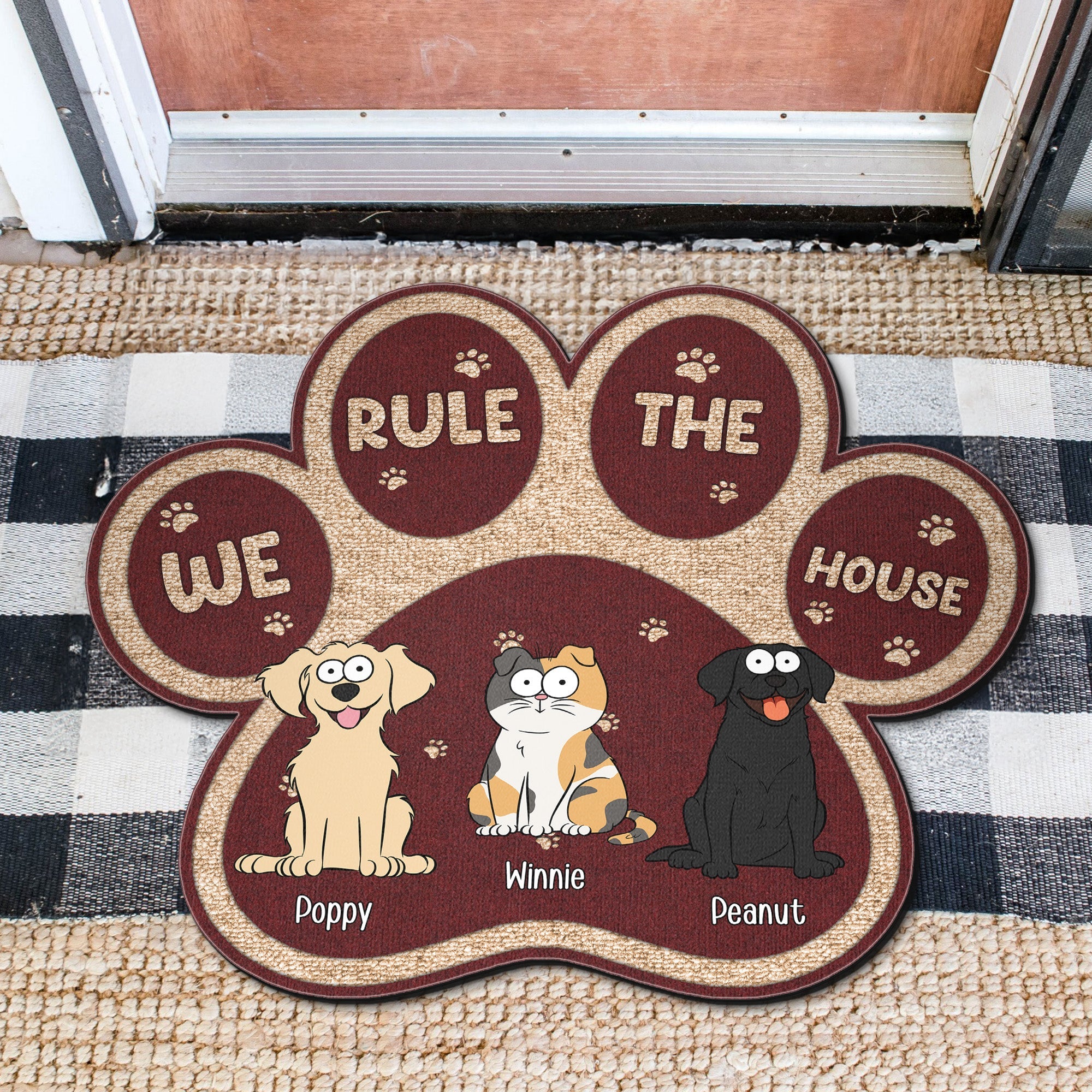 We Rule The House - Personalized Doormat