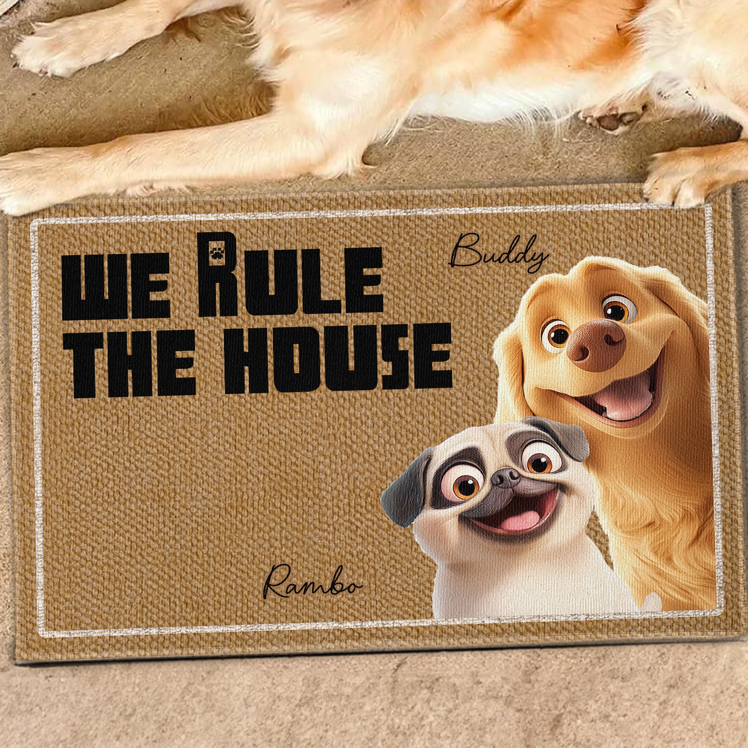 We Rule The House - Personalized Doormat