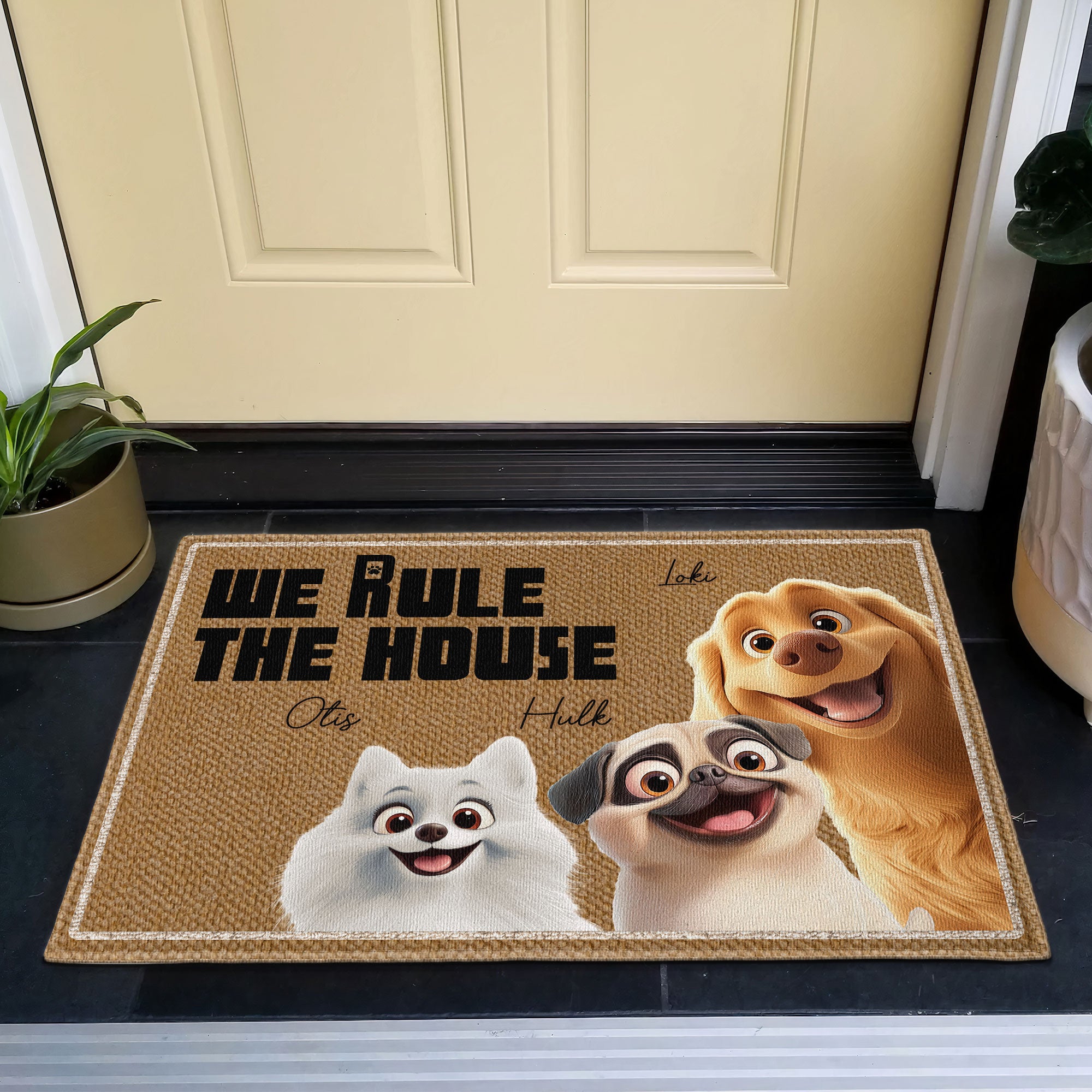 We Rule The House - Personalized Doormat