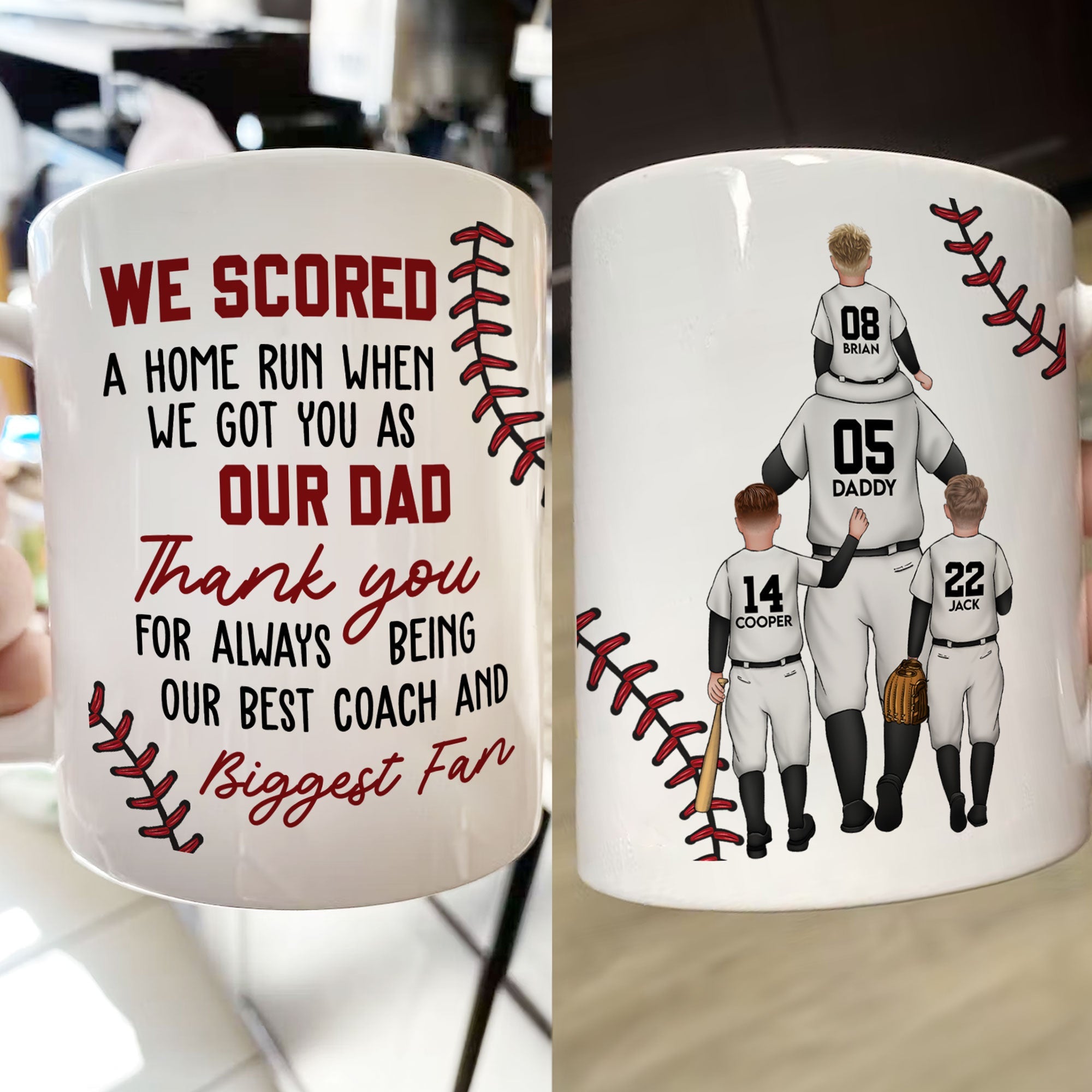 We Scored A Home Run - Personalized Mug