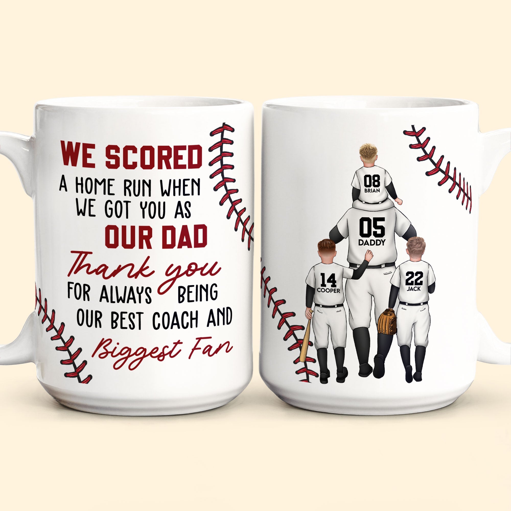 We Scored A Home Run - Personalized Mug