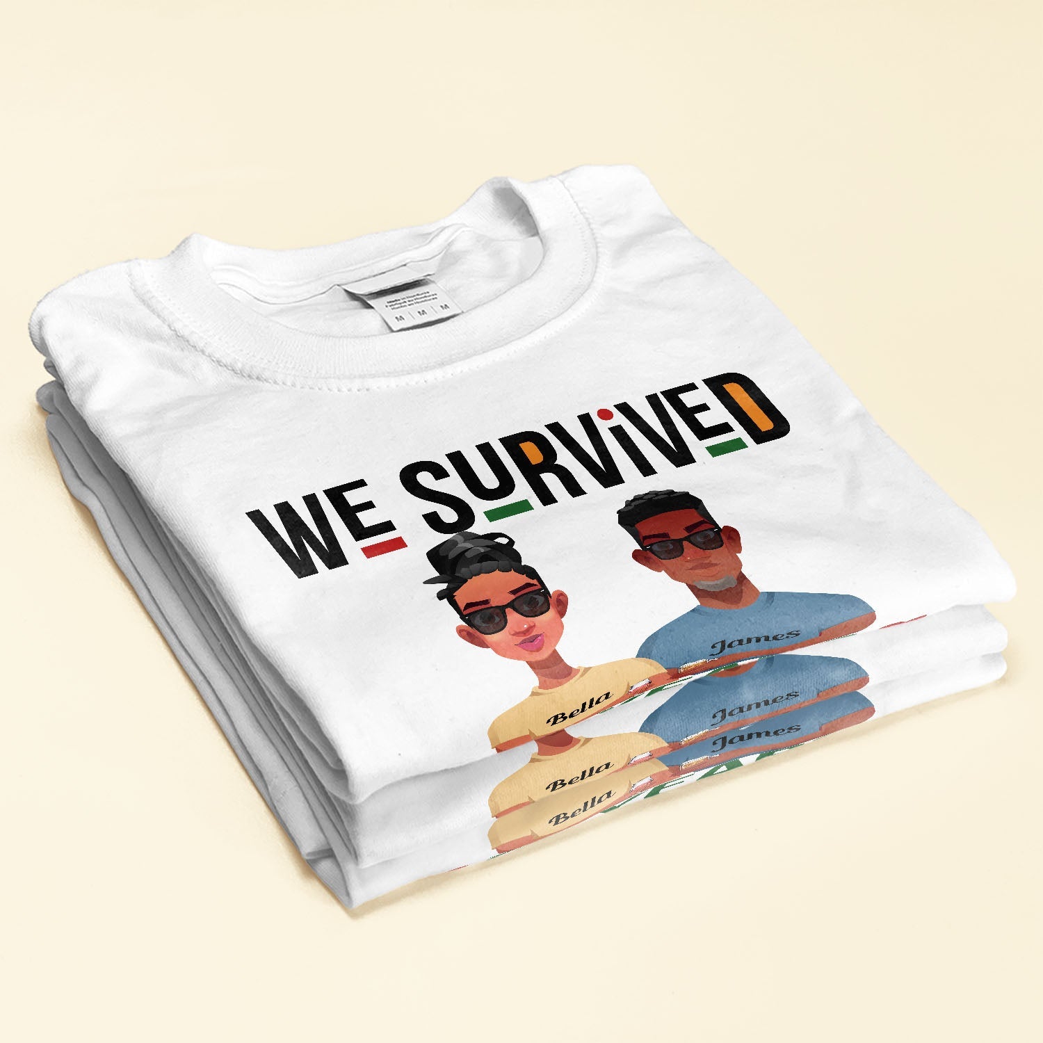 We Survived Years Of Marriage - Personalized Matching Couple Shirts