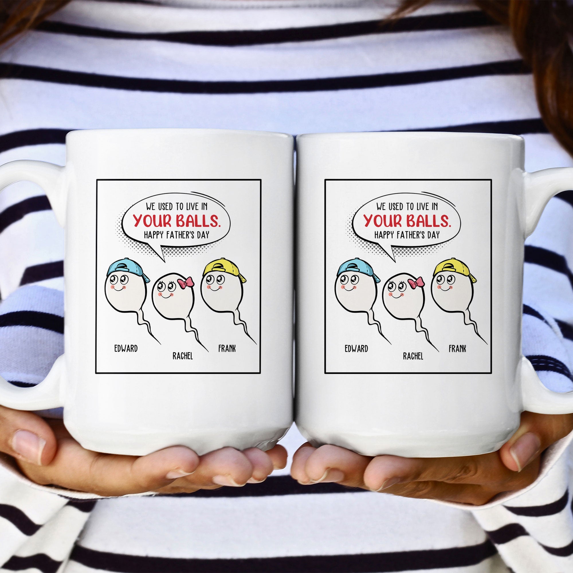 We Used To Live In Your Balls Father's Day Gift - Personalized Mug