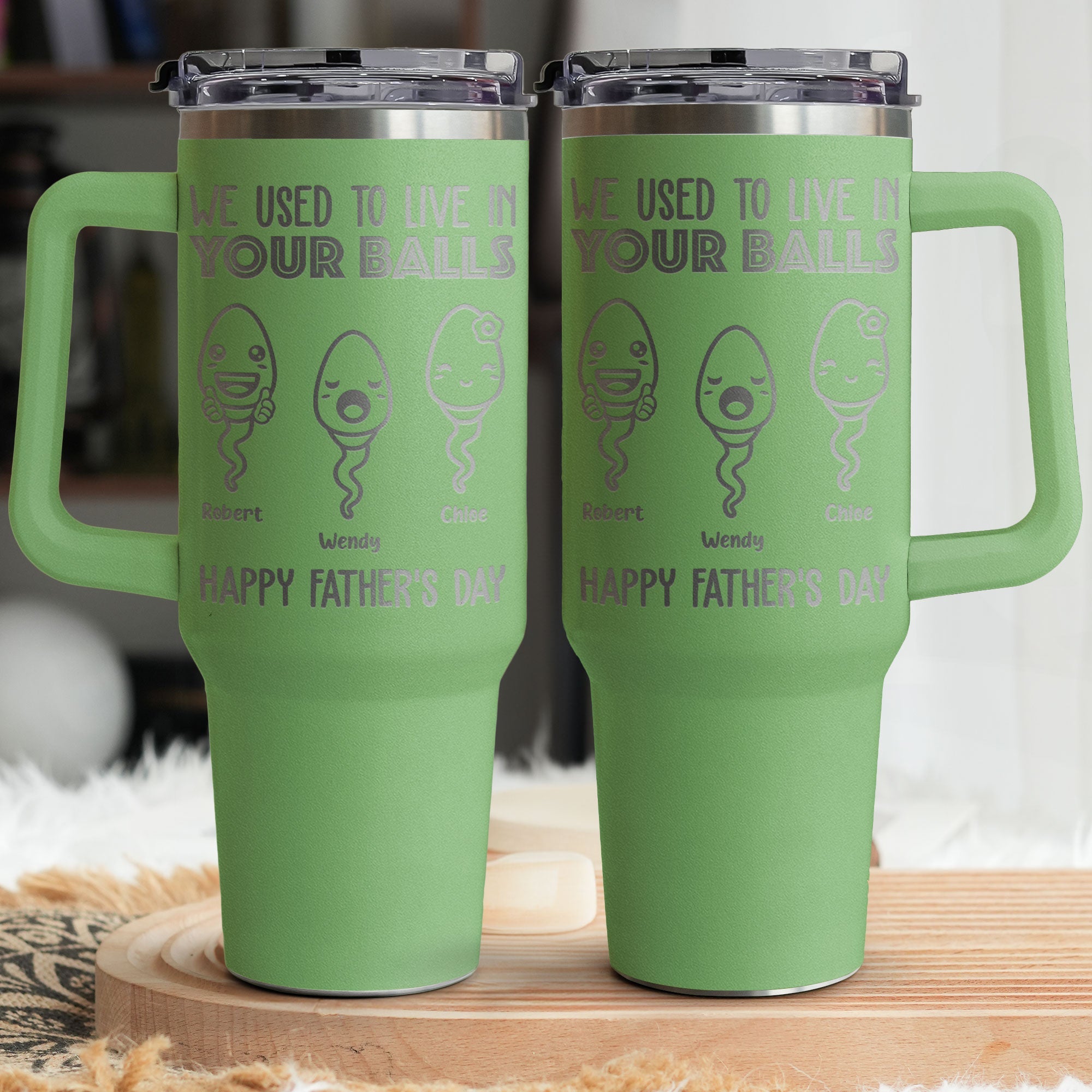 We Used To Live In Your Balls - Personalized 40oz Tumbler