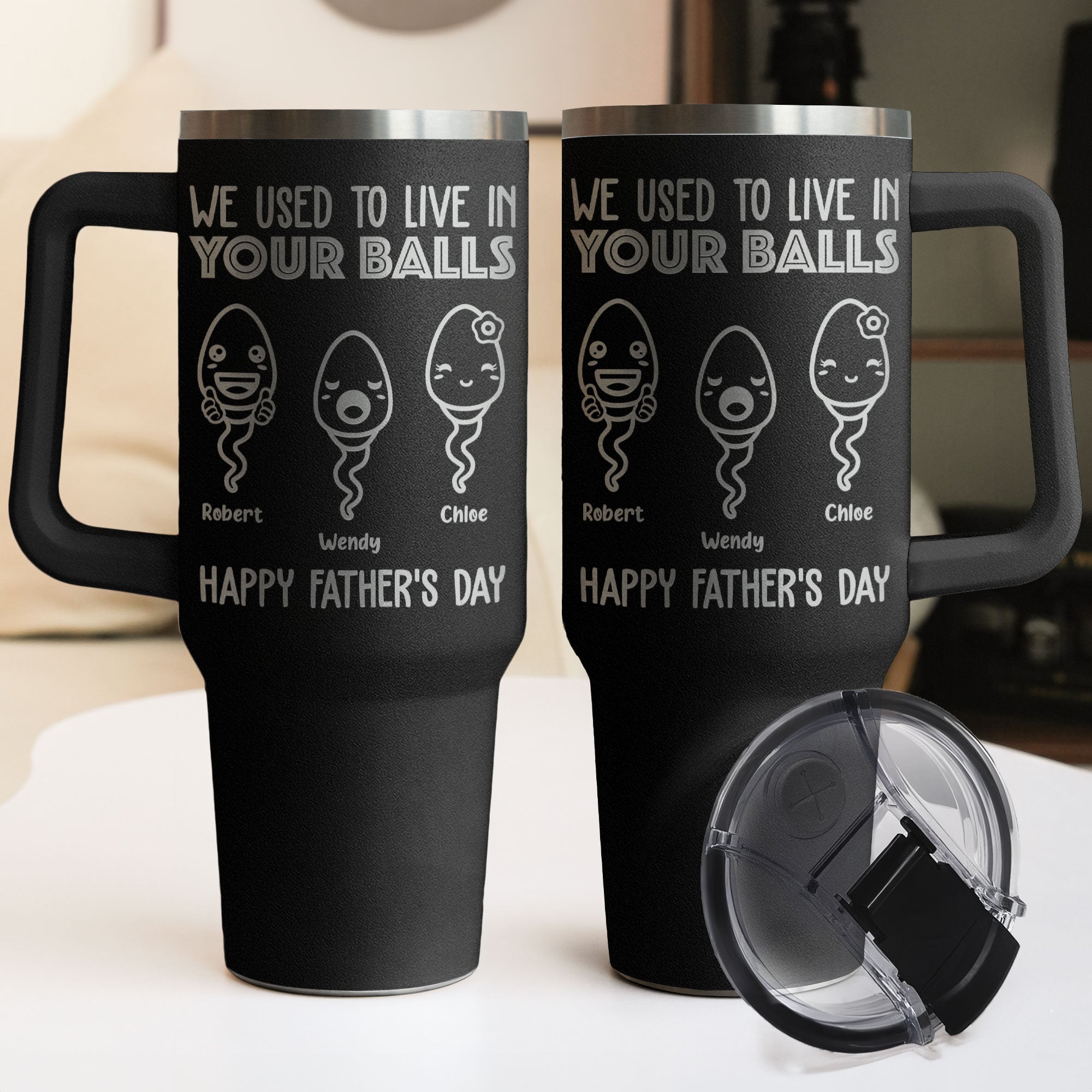 We Used To Live In Your Balls - Personalized 40oz Tumbler