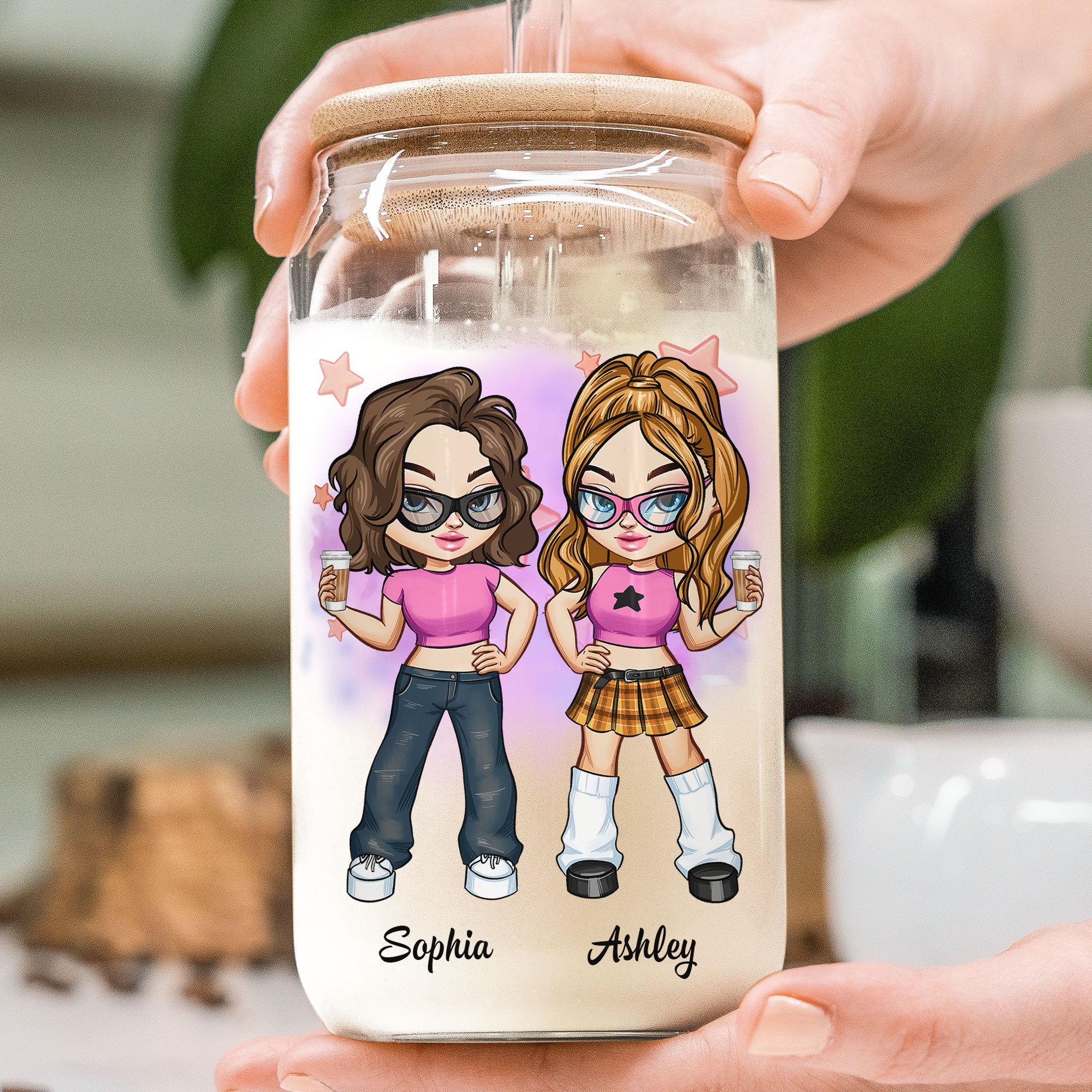 We're More Than BFFS - Personalized Clear Glass Cup