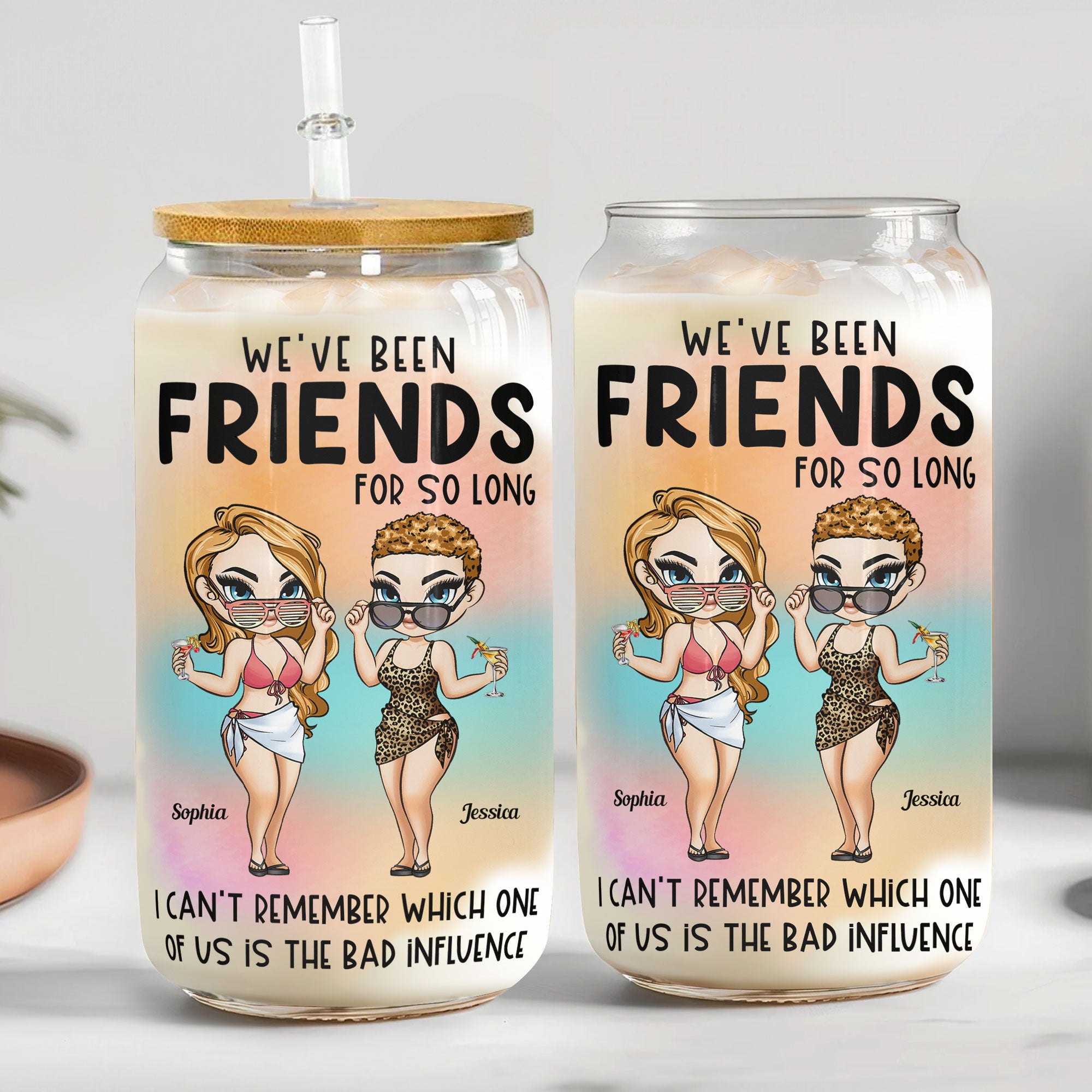 We've Been Friends For So Long - Personalized Clear Glass Cup