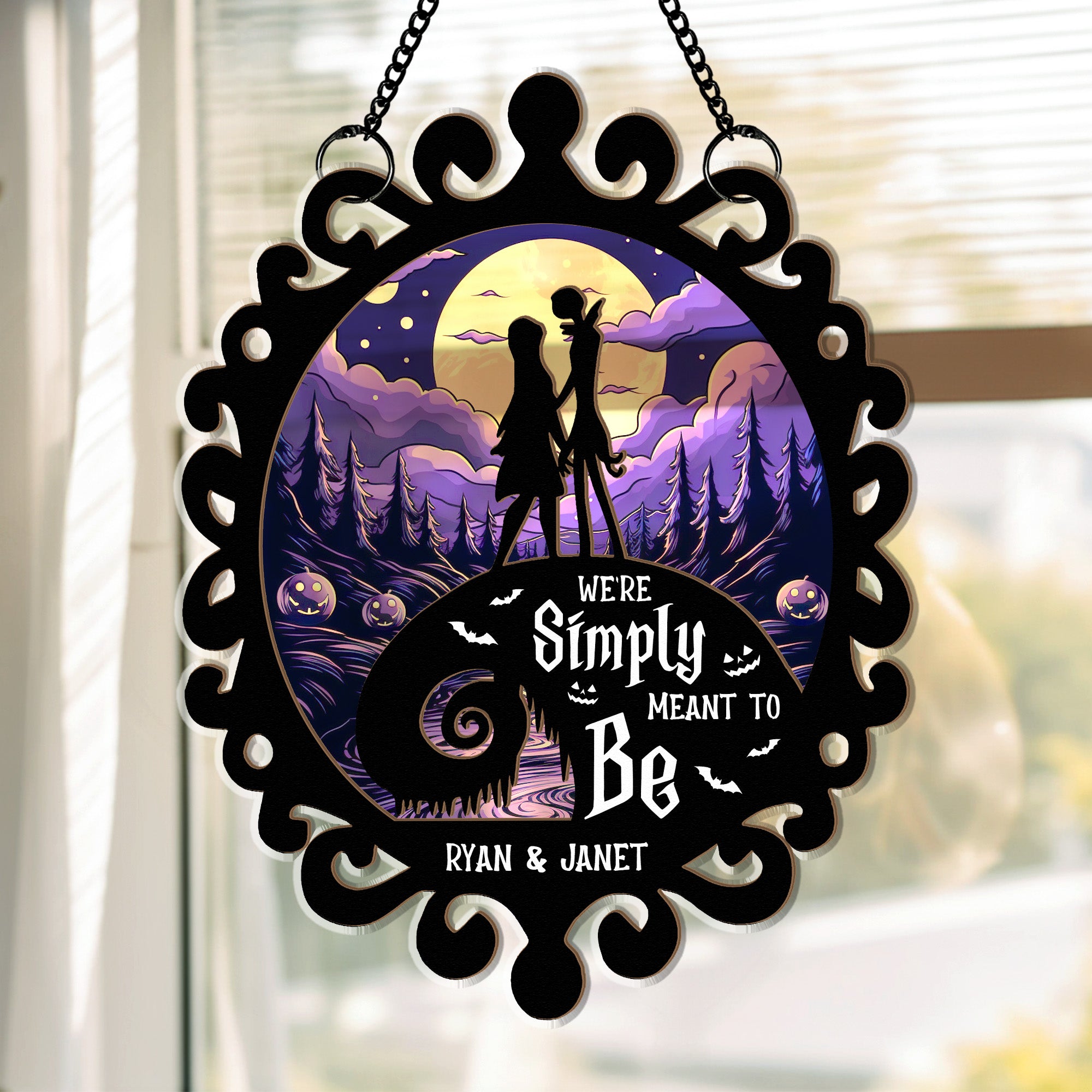 We're Simply Meant To Be - Personalized Window Hanging Suncatcher Ornament