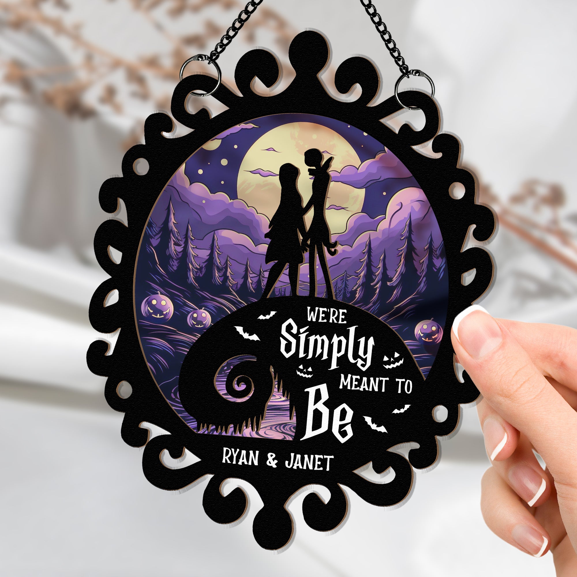 We're Simply Meant To Be - Personalized Window Hanging Suncatcher Ornament