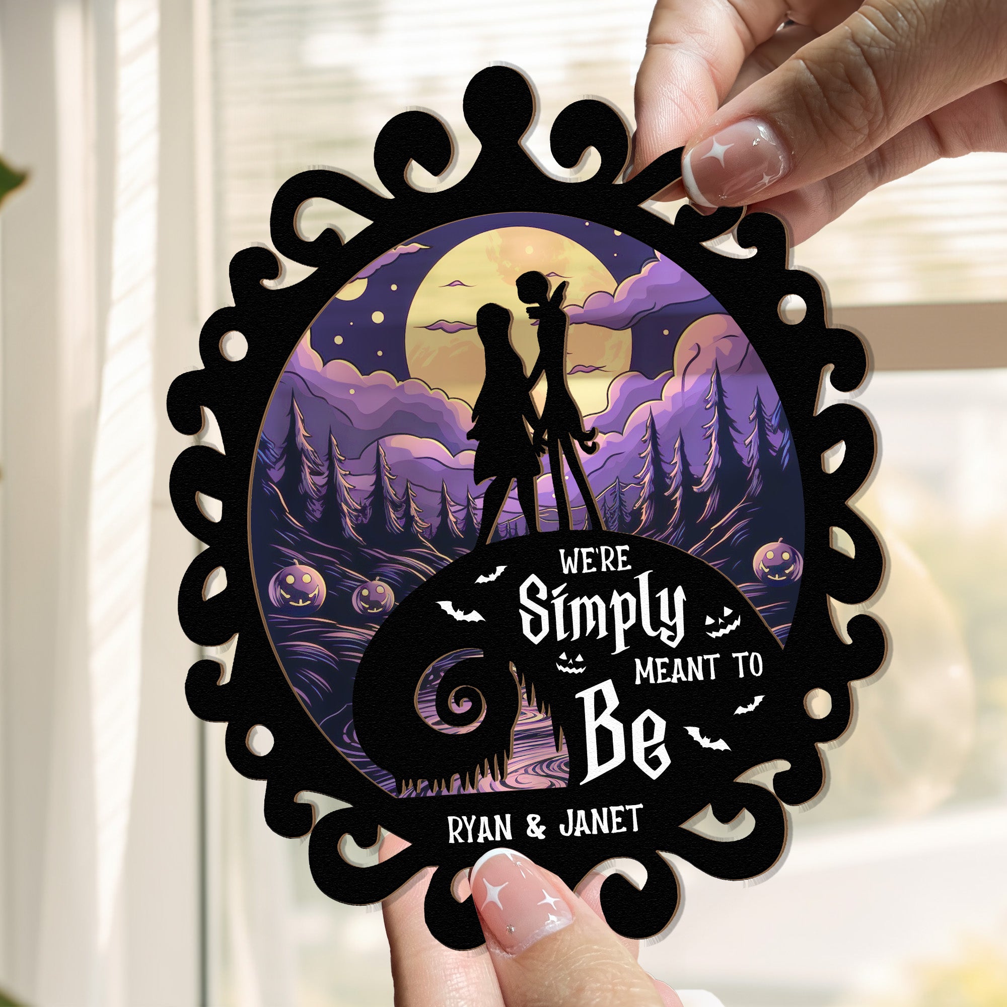 We're Simply Meant To Be - Personalized Window Hanging Suncatcher Ornament