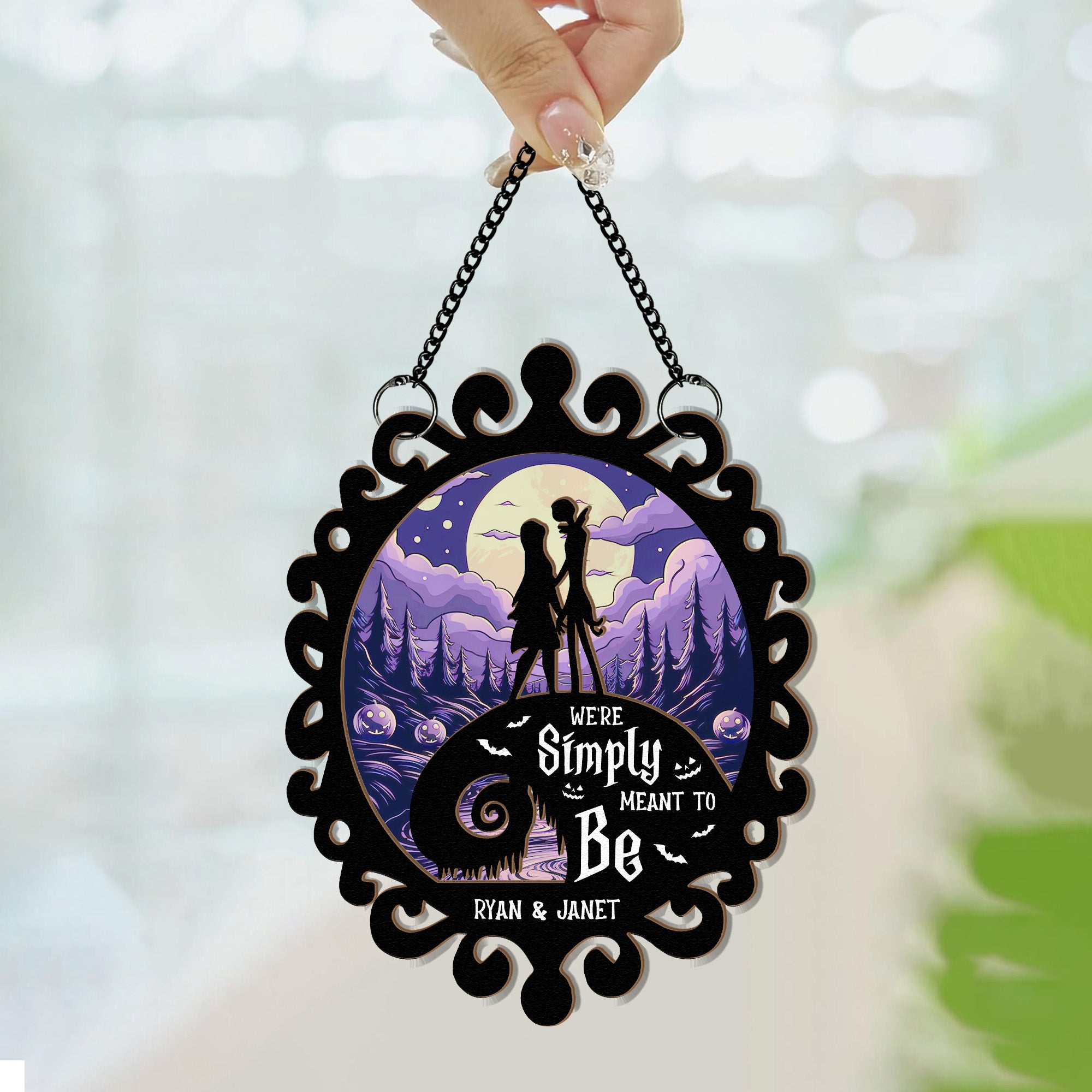 We're Simply Meant To Be - Personalized Window Hanging Suncatcher Ornament