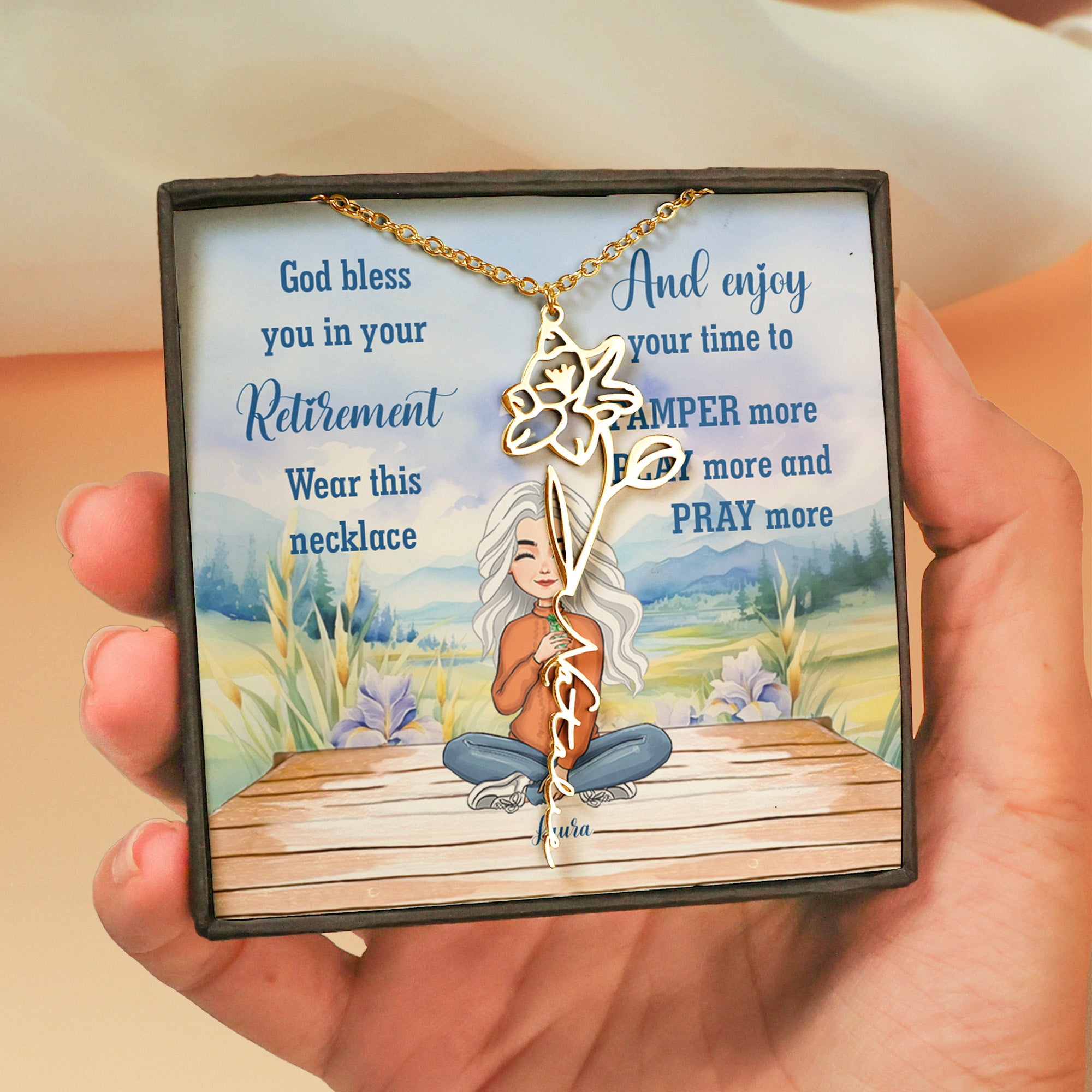 Wear This Necklace And Enjoy Your Retirement Time - Custom Name Necklace