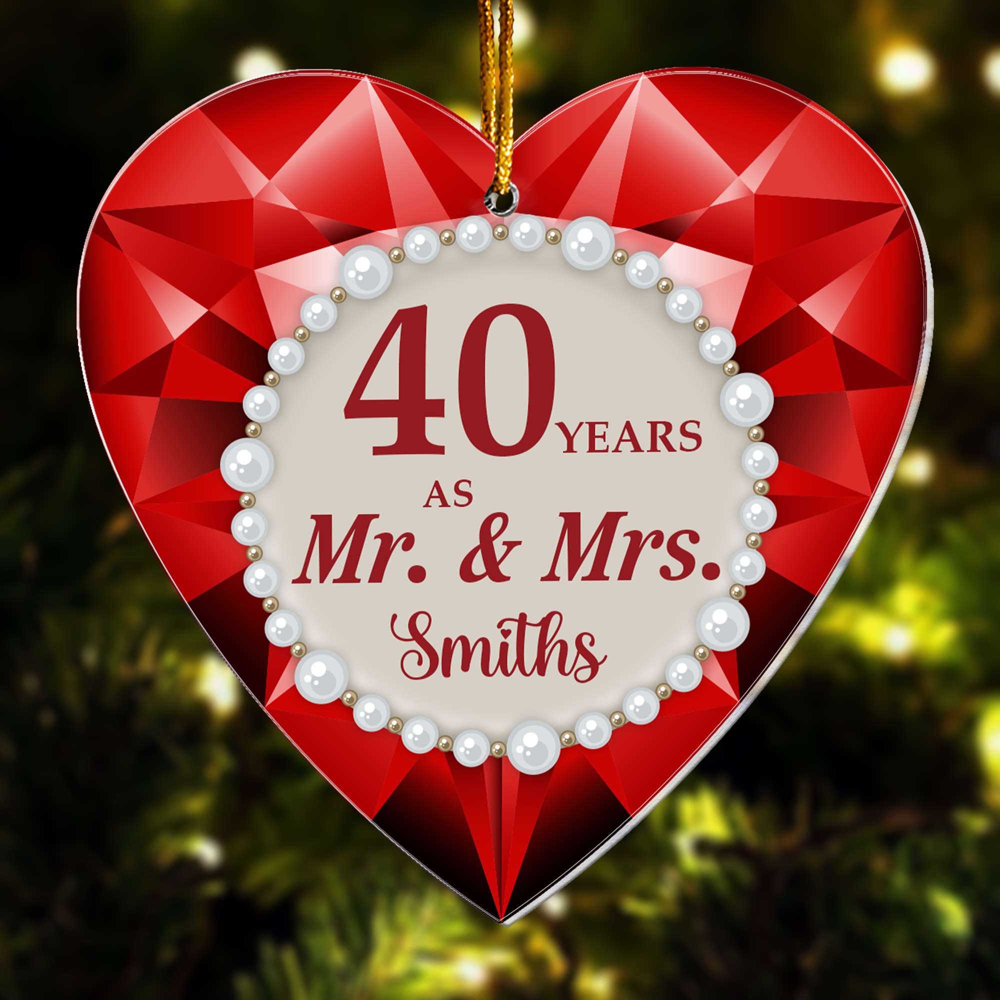 Wedding Anniversary - Personalized Acrylic Ornament