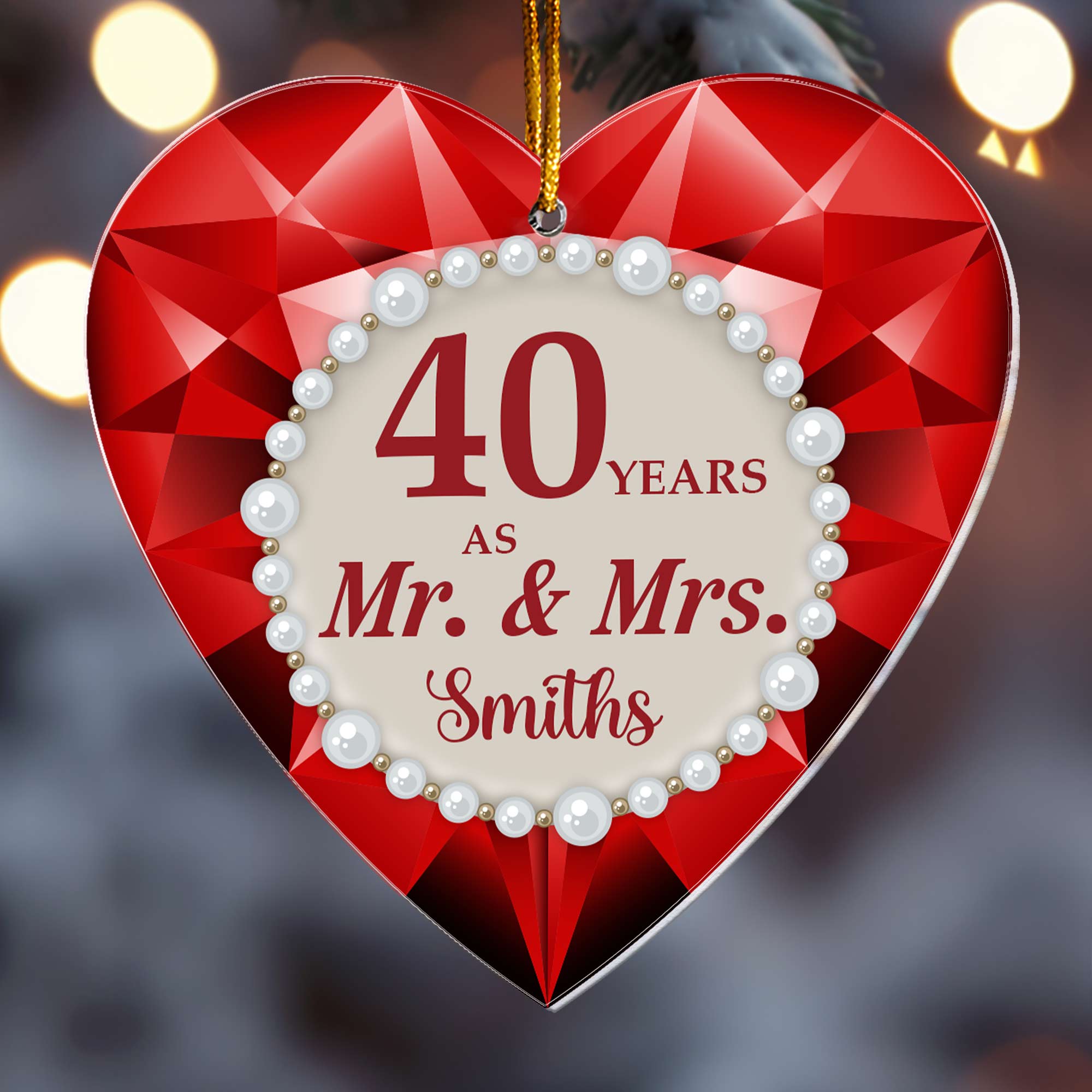 Wedding Anniversary - Personalized Acrylic Ornament