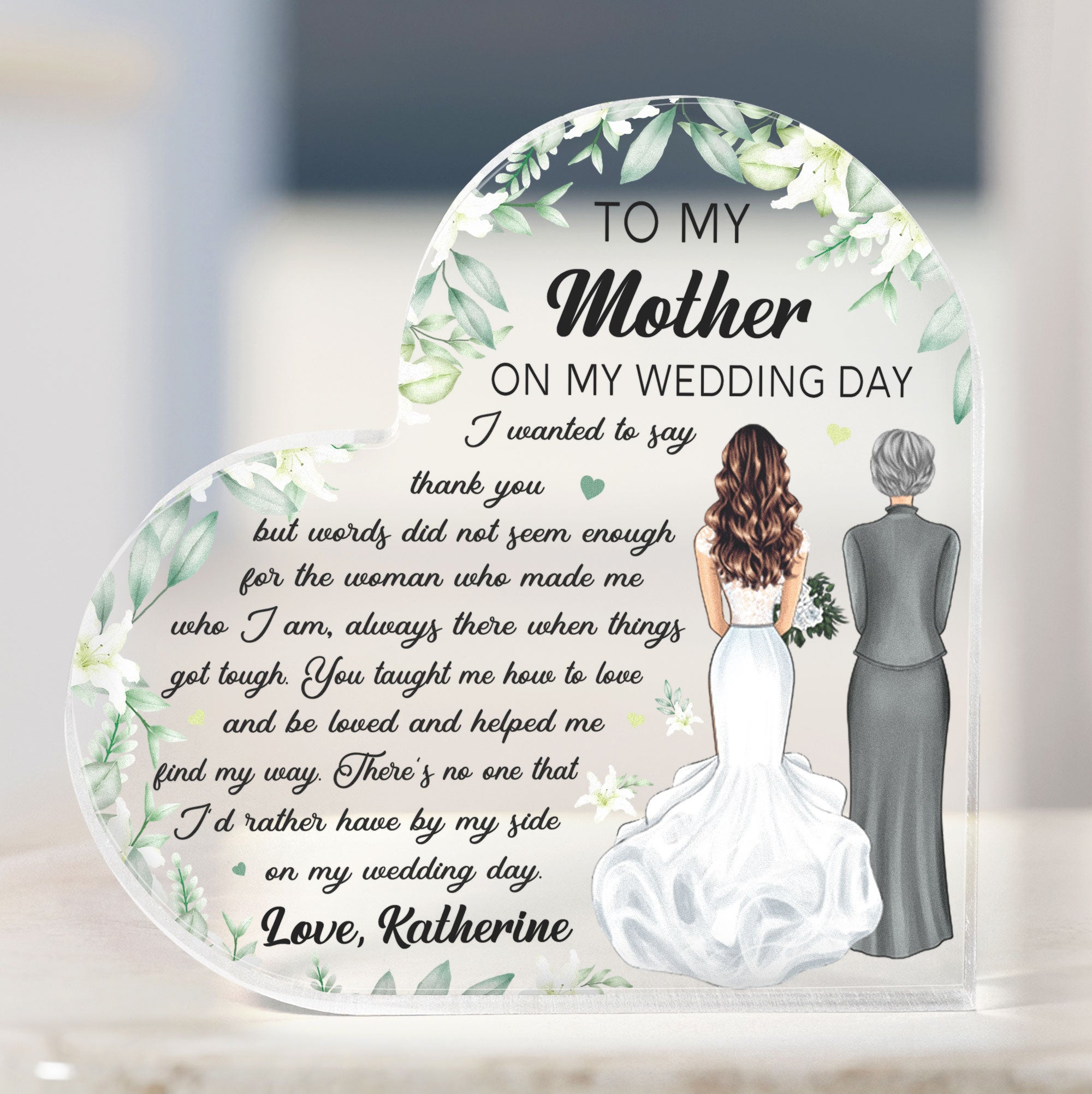 Wedding Gift For Mom I Wanted To Say Thank You - Personalized Acrylic Plaque