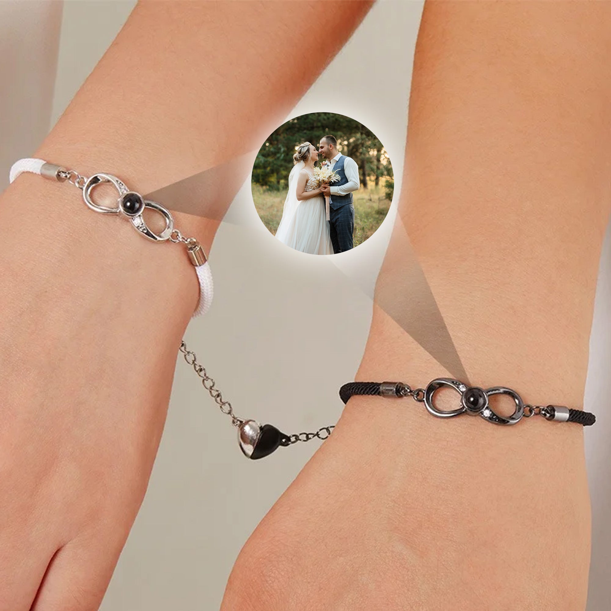 Wedding Gifts - Custom Photo Projection Bracelets